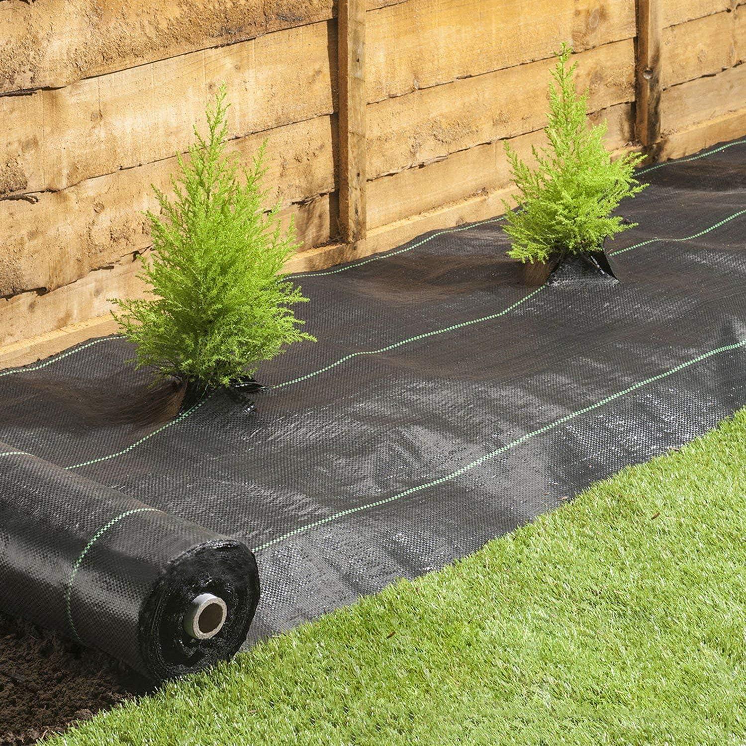 Heavy Duty Black Polypropylene Weed Barrier Landscape Fabric 4x100ft