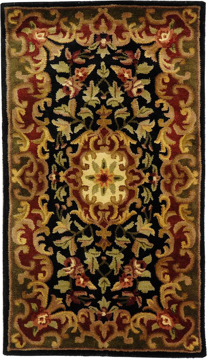 SAFAVIEH Classic Chedomir Floral Wool Area Rug, Gold/Cola, 2'3" x 4'