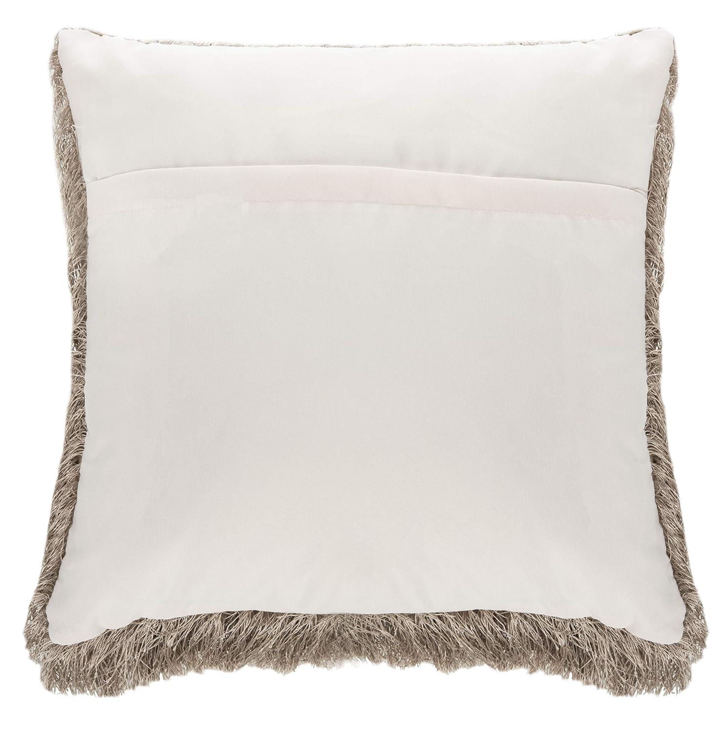 Indoor/Outdoor Shag Pillow - Champagne - 20"X20" - Safavieh