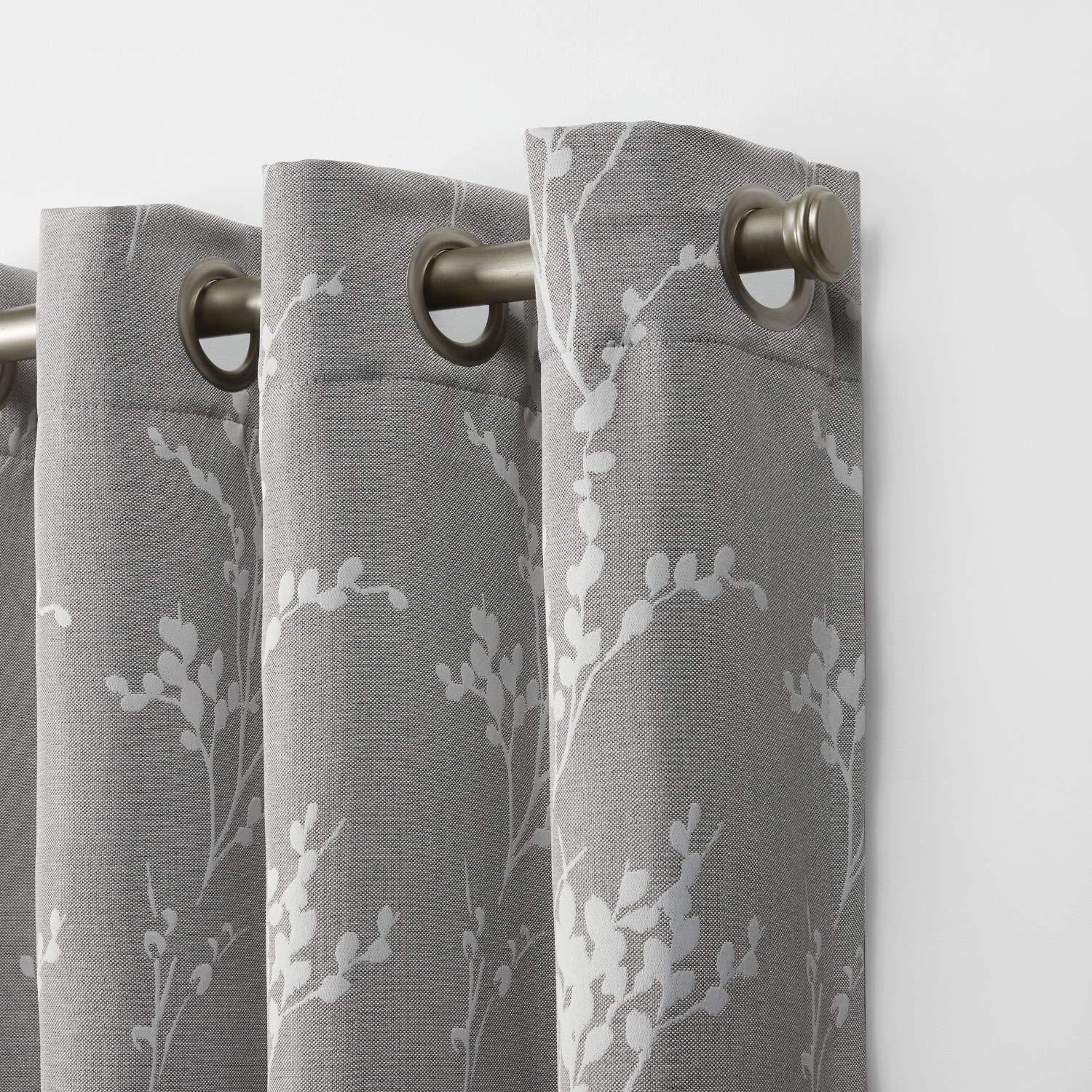 Nicole Miller Nicole Miller Turion Floral Room Darkening Blackout Grommet Top Curtain Panel Pair (Set of 2)