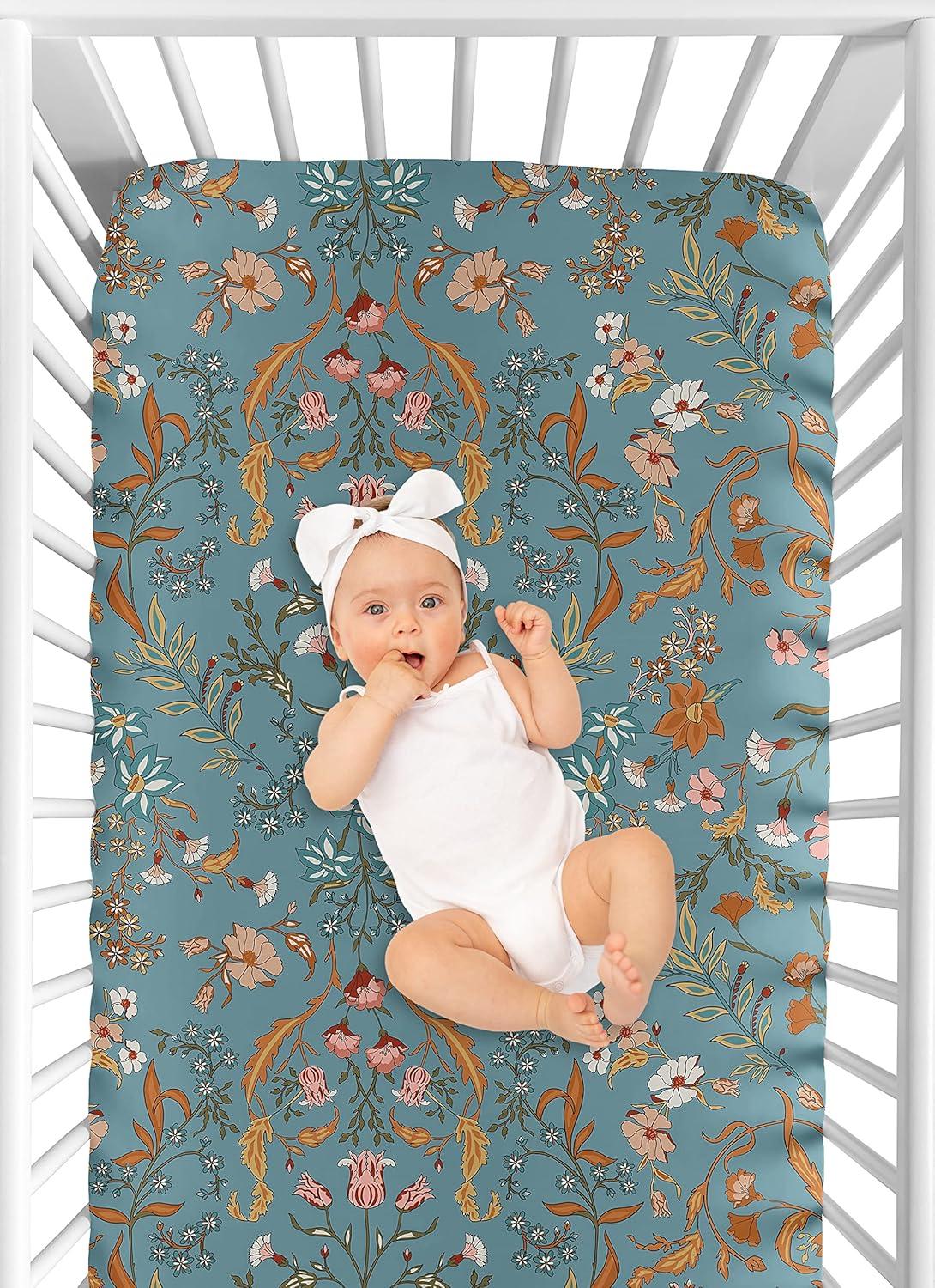 Sweet Jojo Designs Boho Floral Wildflower Fitted Crib Sheet by Sweet Jojo Designs