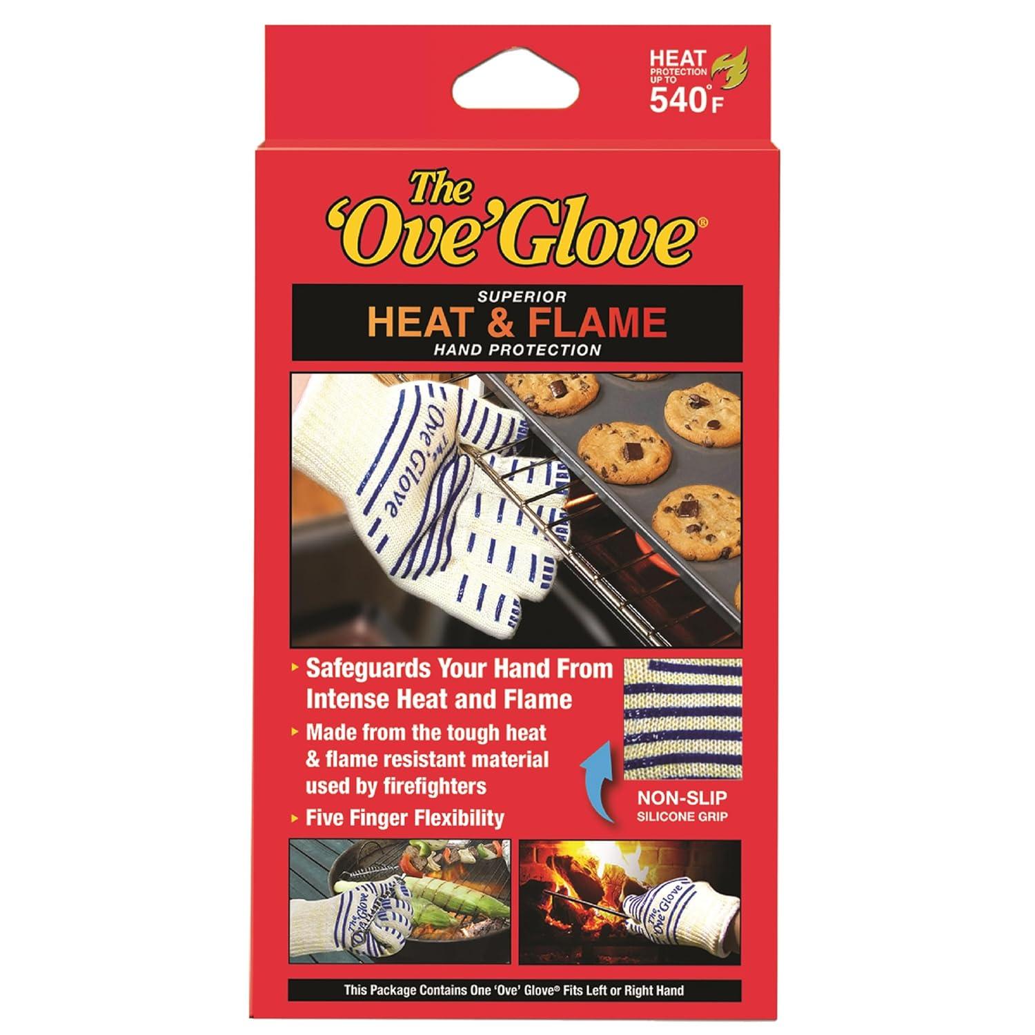 Ove Glove Hot Surface Handler Oven Mitt Glove, Perfect for Kitchen/Grilling, 540 Degree Resistance, As Seen On TV Household Gift, Heat & Flame