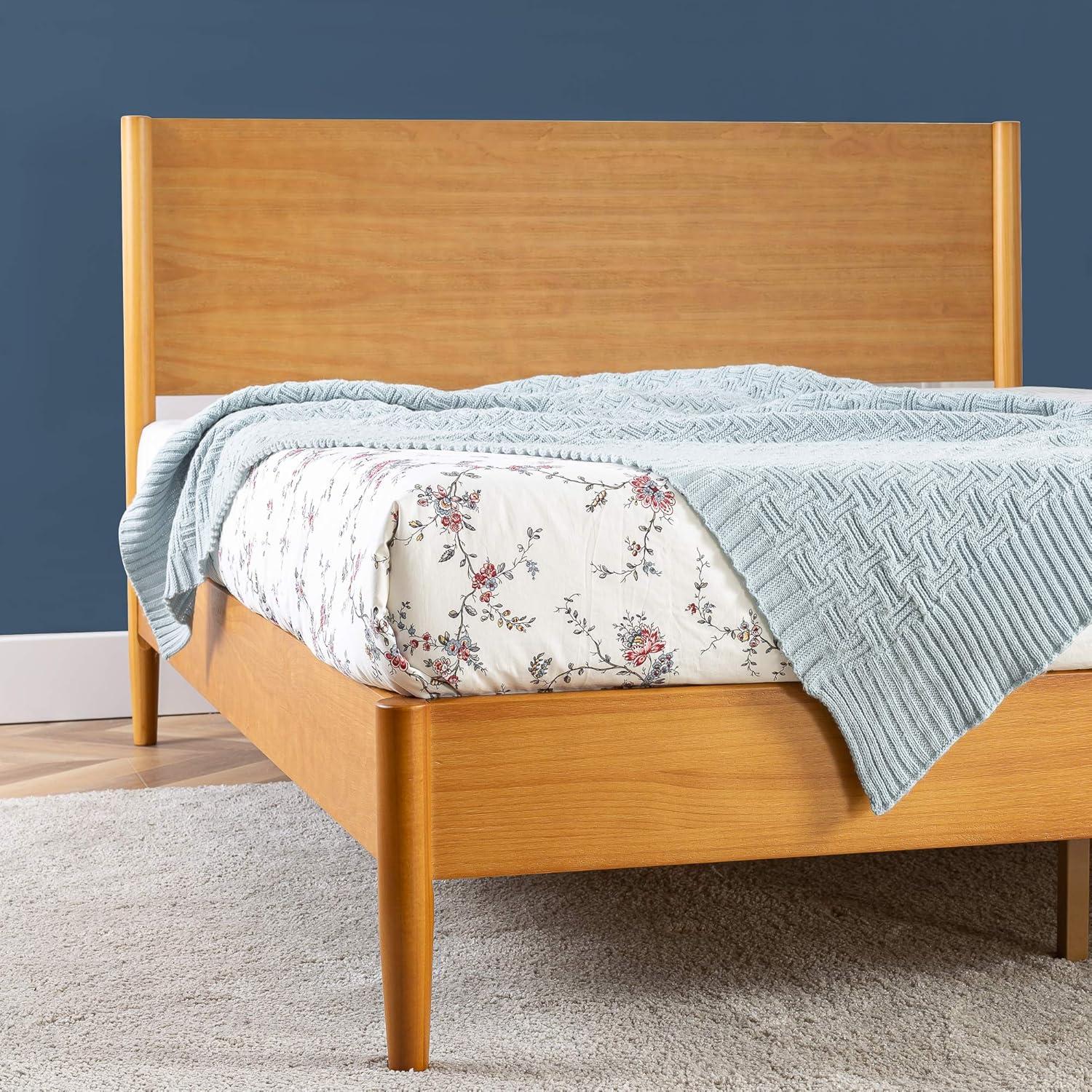 Zinus Allen 35" Mid Century Wood Platform Bed Frame, Full