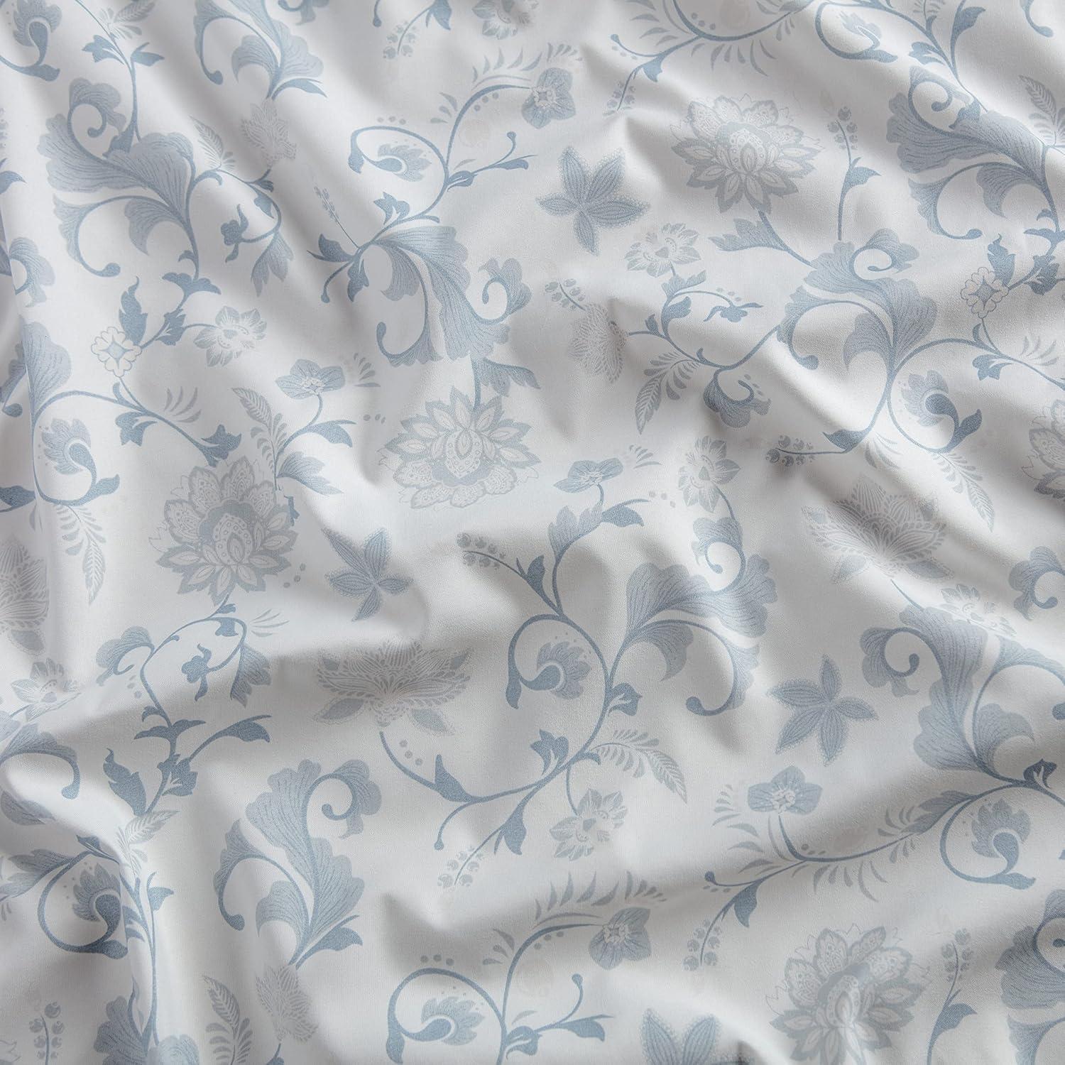 Chanasya Elegant Ultra Soft Floral Microfiber Percale Sheet Set