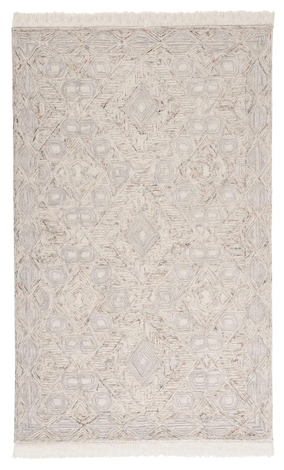 Ikat IKT801 Hand Tufted Area Rug - Ivory/Grey - 4'x6' - Safavieh.