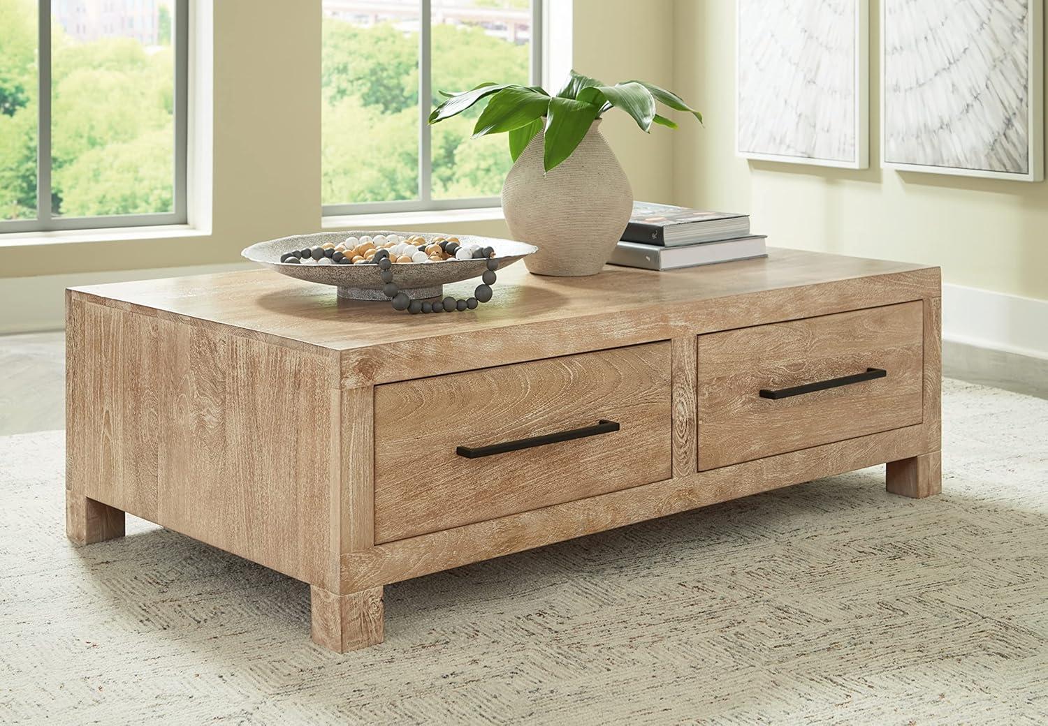 Dulandina Solid Wood Coffee Table