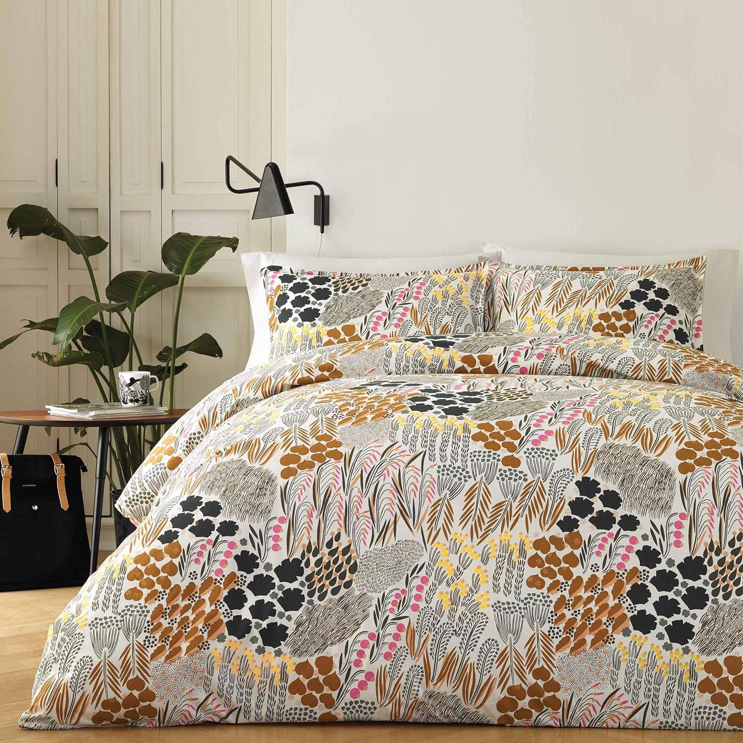 Marimekko Pieni Letto Brown Cotton Comforter Set