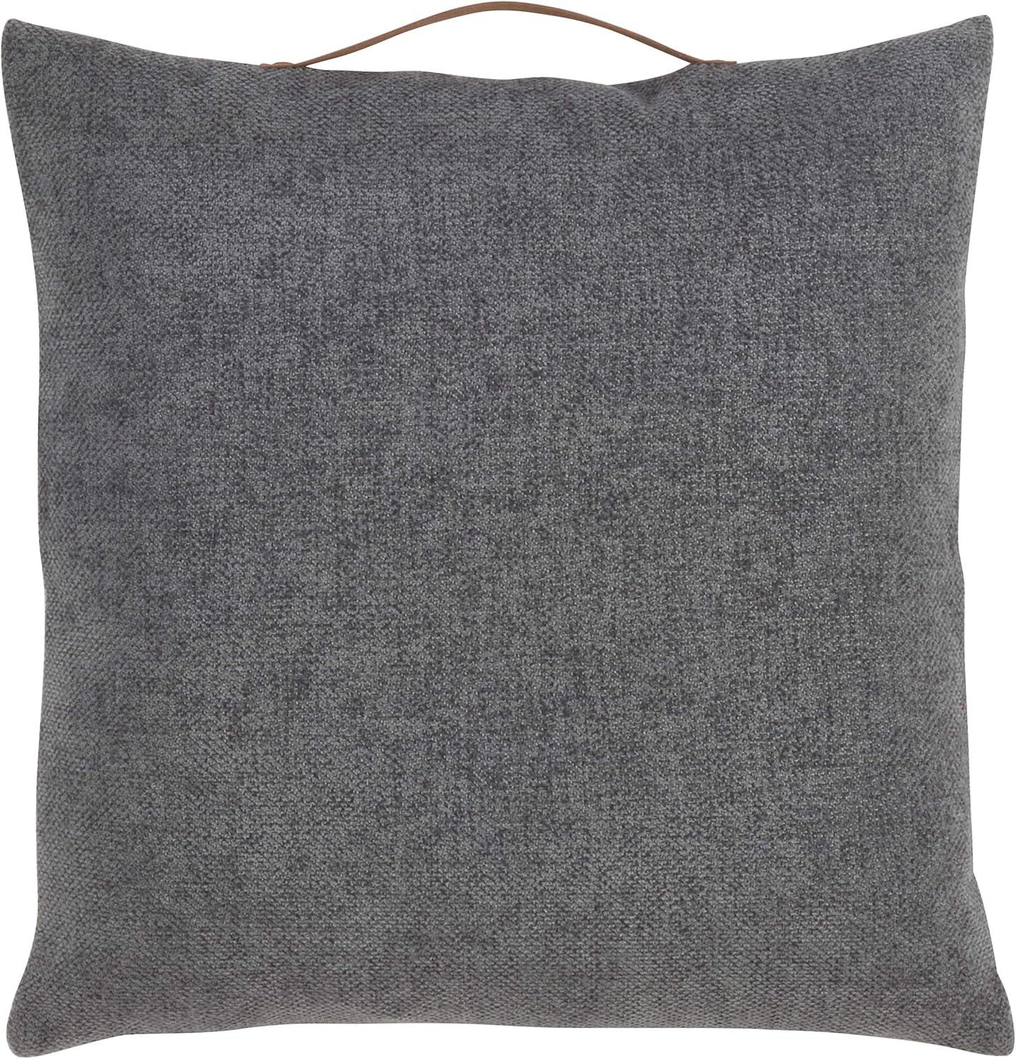 18"x18" Chenille with Handle Poly Filled Square Throw Pillow - Saro Lifestyle