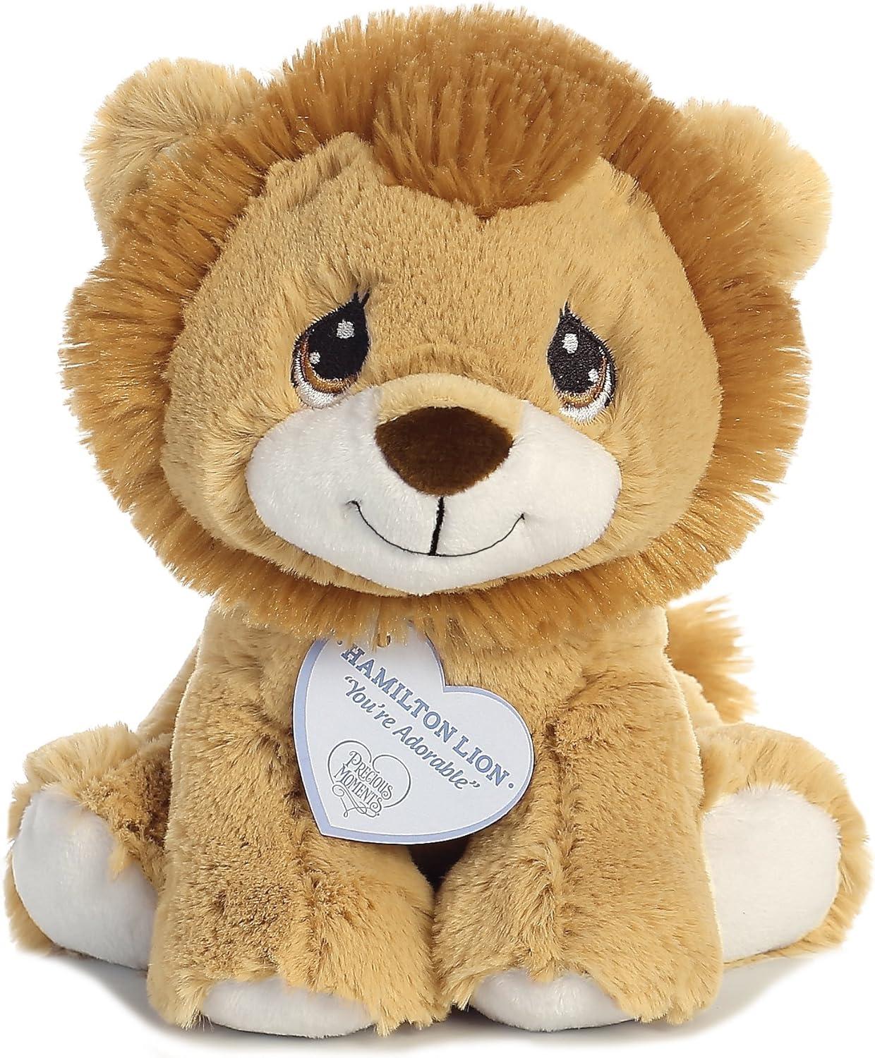 Aurora Small Hamilton Lion Precious Moments Inspirational Stuffed Animal Brown 6.5"