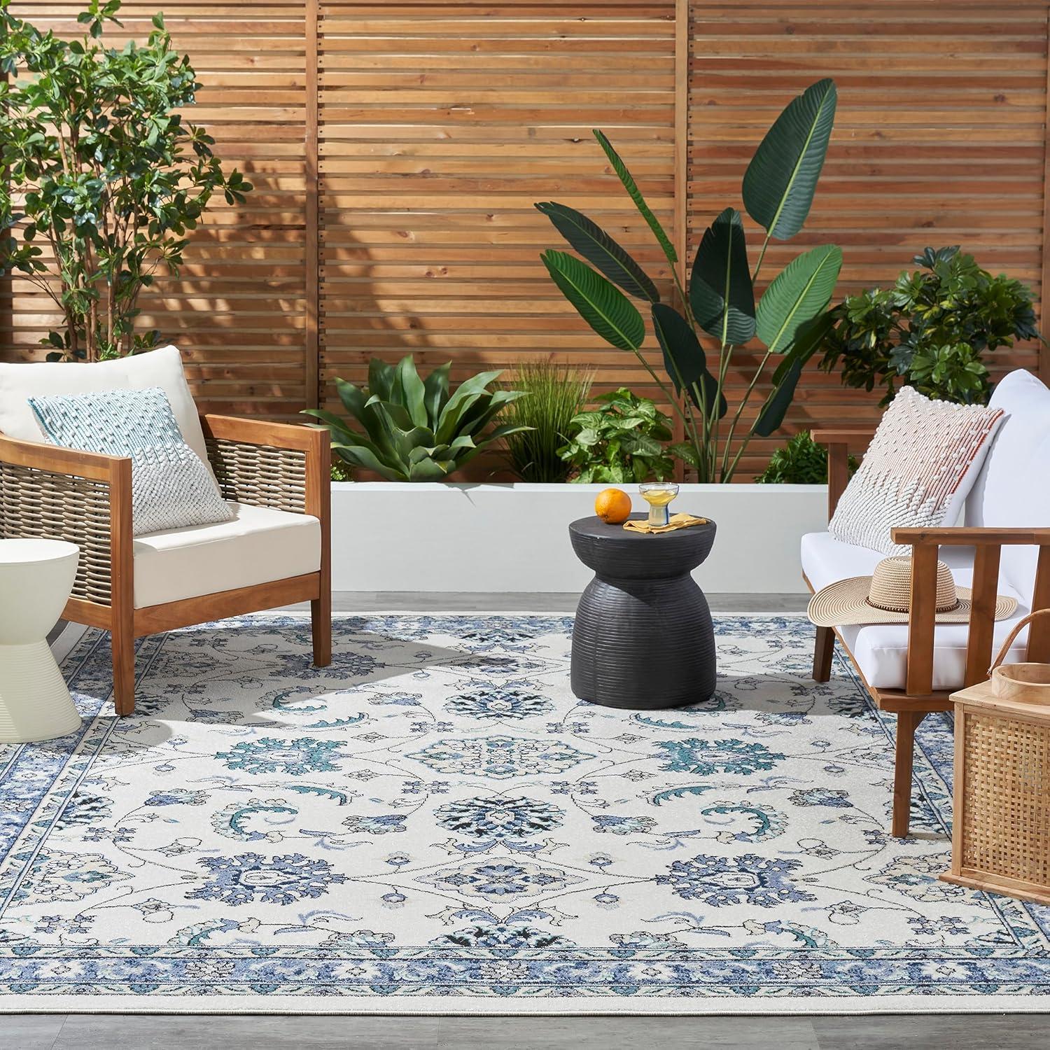 Nourison Nourison Essentials 10' x 14' Ivory Blue Vintage Rug