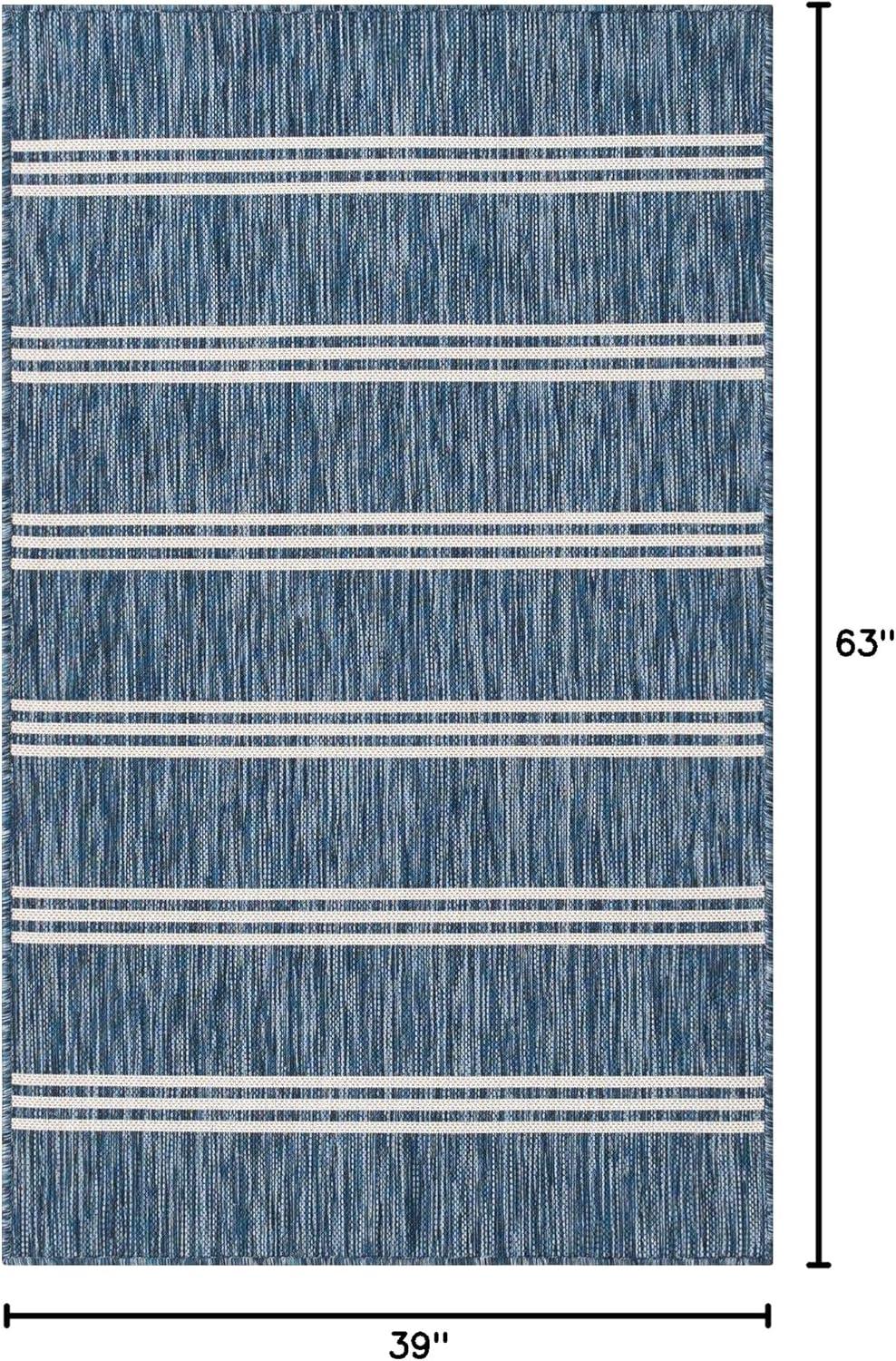 Jill Zarin Outdoor Collection Area Rug - Anguilla (3' 1" x 5' 3" Rectangle Blue/Ivory)