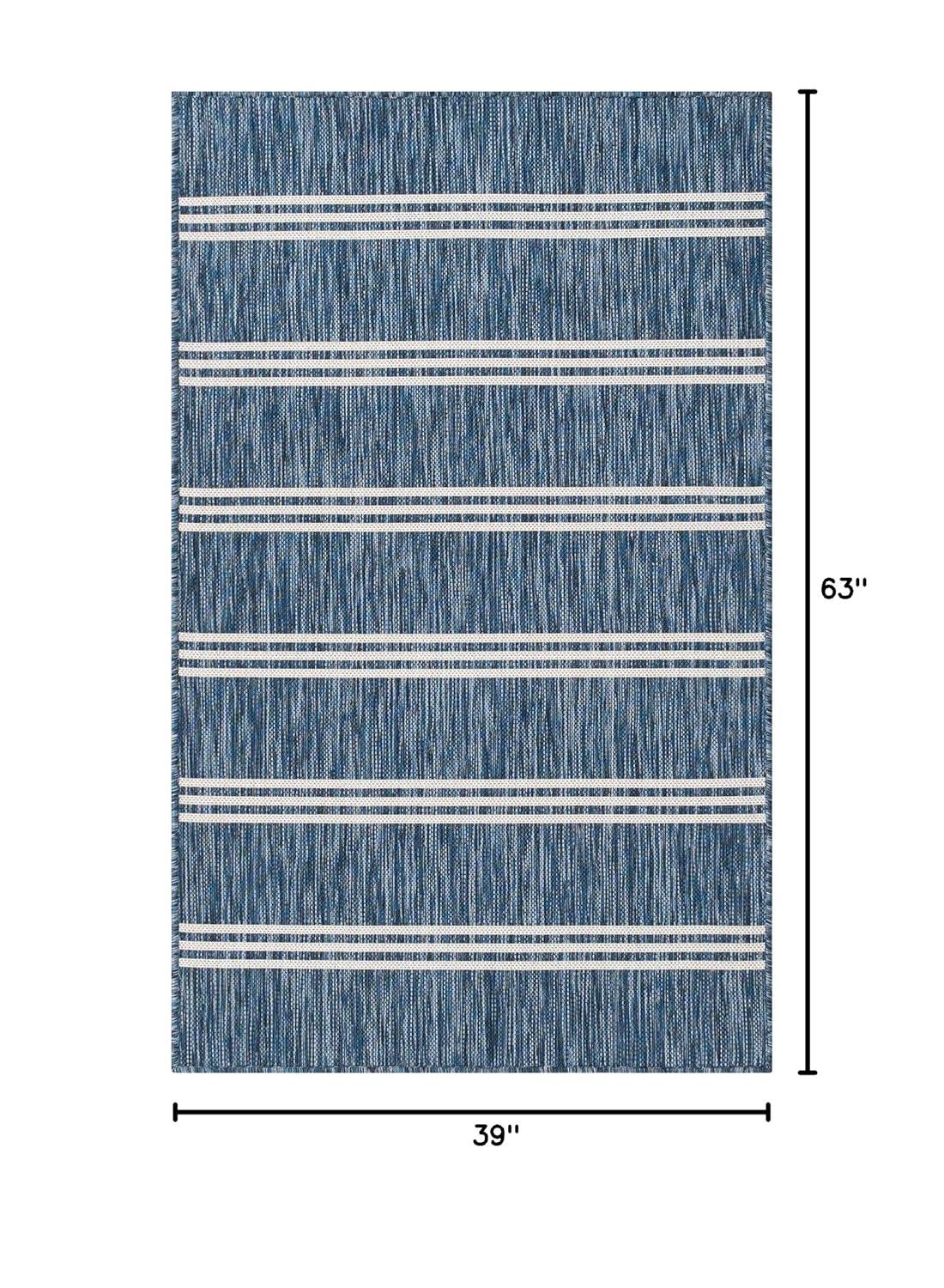 Jill Zarin Outdoor Collection Area Rug - Anguilla (3' 1" x 5' 3" Rectangle Blue/Ivory)
