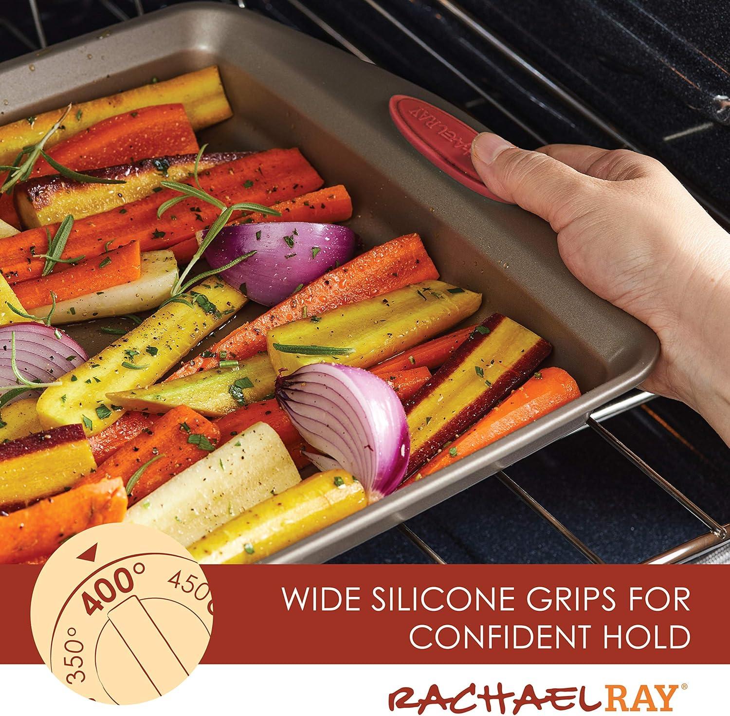 Rachael Ray Cucina Nonstick Baking Pans / Bakeware Set, 4 Piece