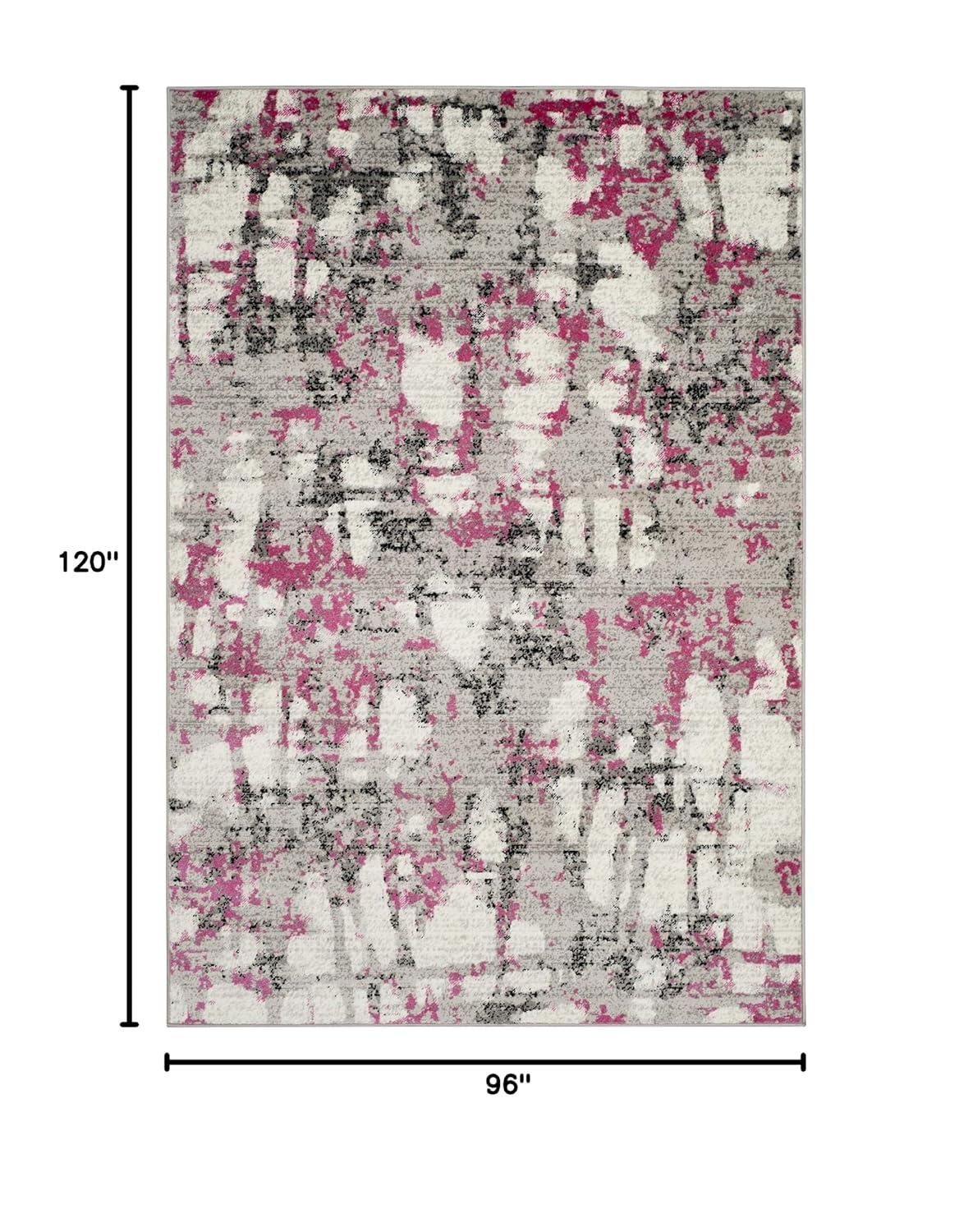 Skyler SKY193 Power Loomed Indoor Area Rug - Grey/Pink - 8'x10' - Safavieh