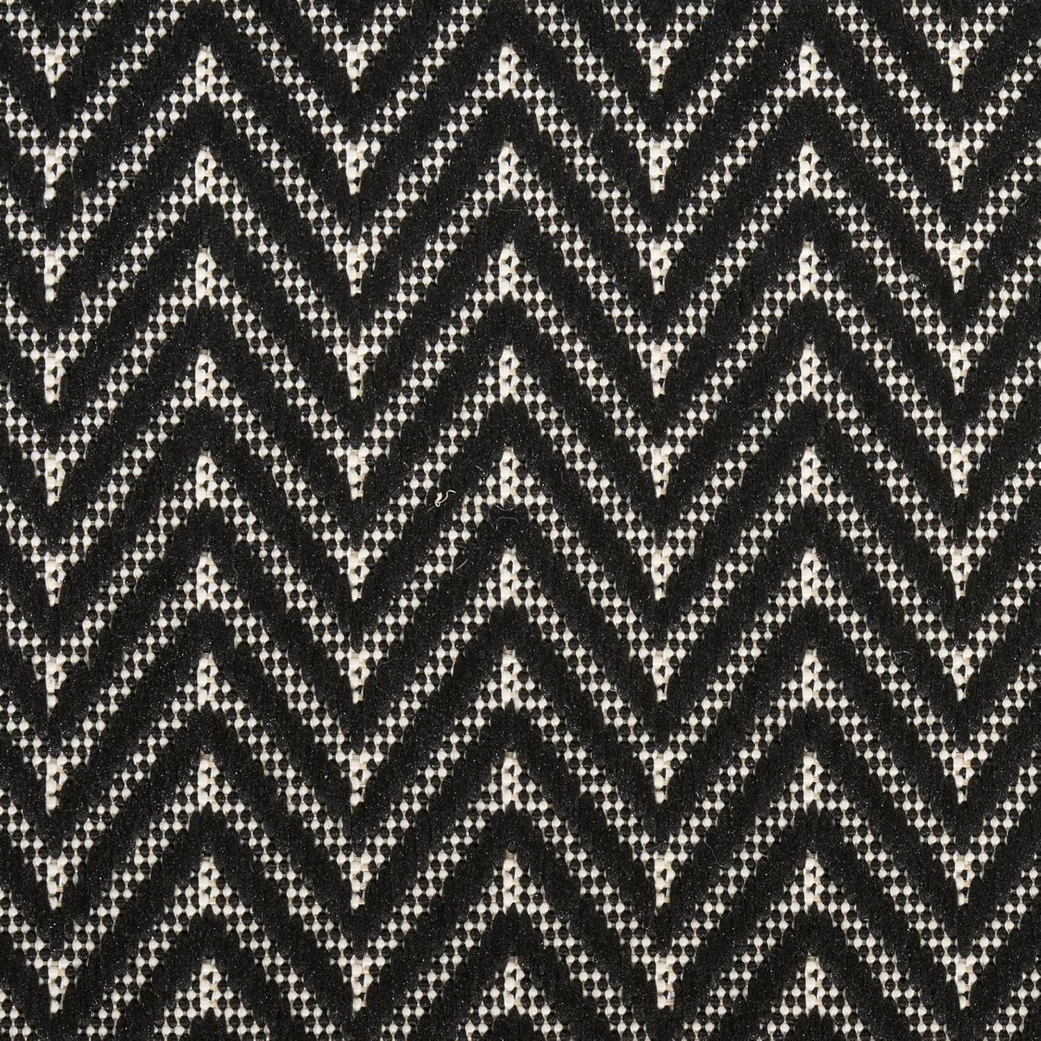 Nourison Horizon Indoor/Outdoor 2' x 6' Black Modern Rug