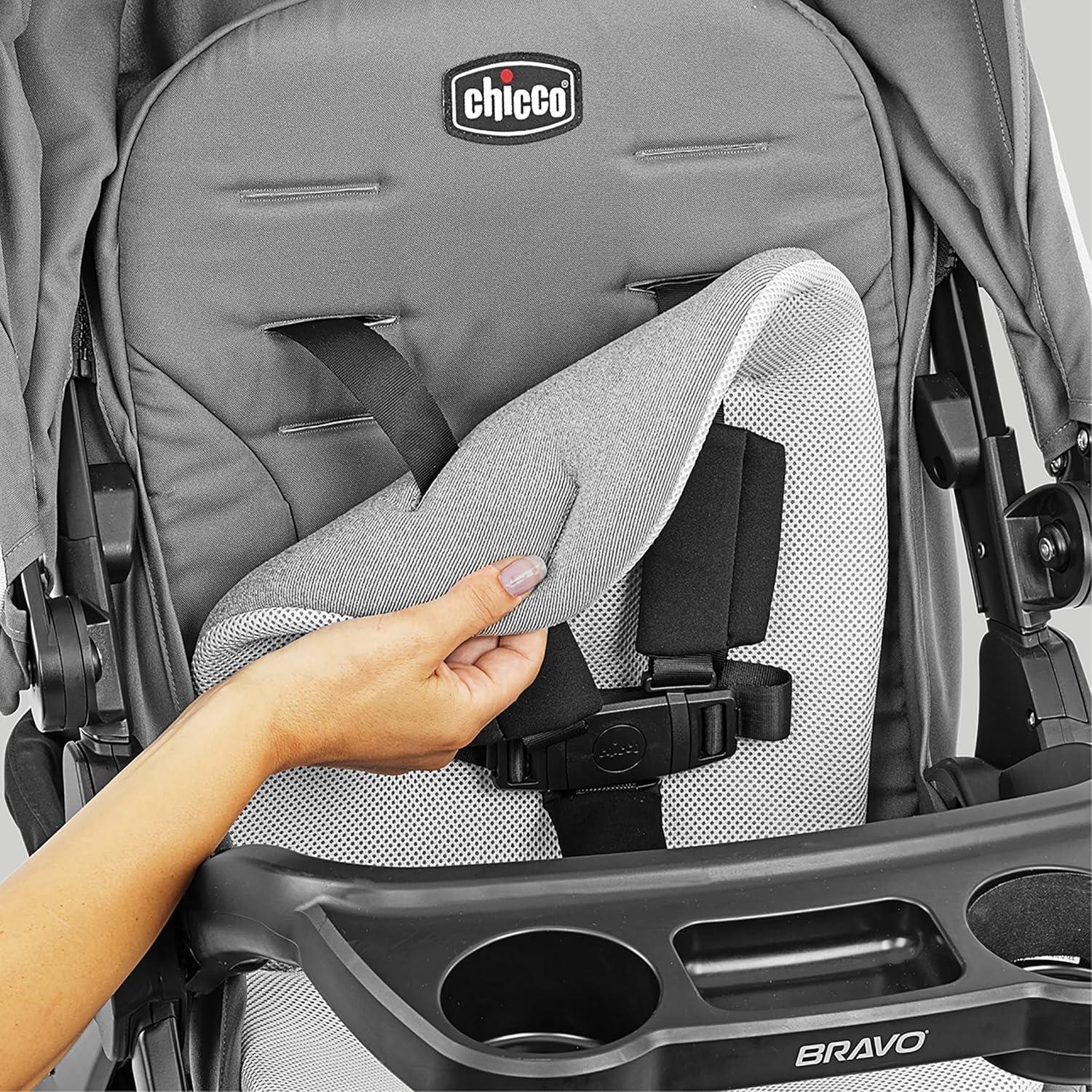 Chicco Bravo LE ClearTex Quick-Fold Stroller - Pewter (Grey), New