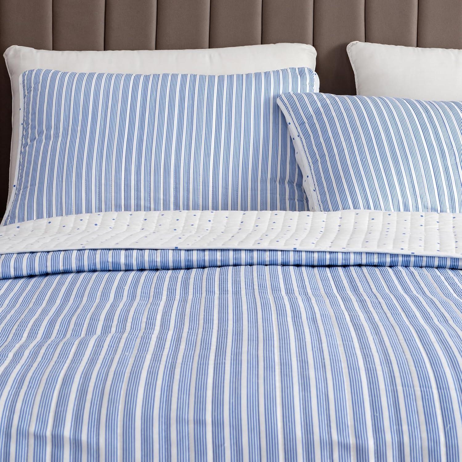 Great Bay Home Everette Ombre Striped 3-Piece Reversible Quilt Set