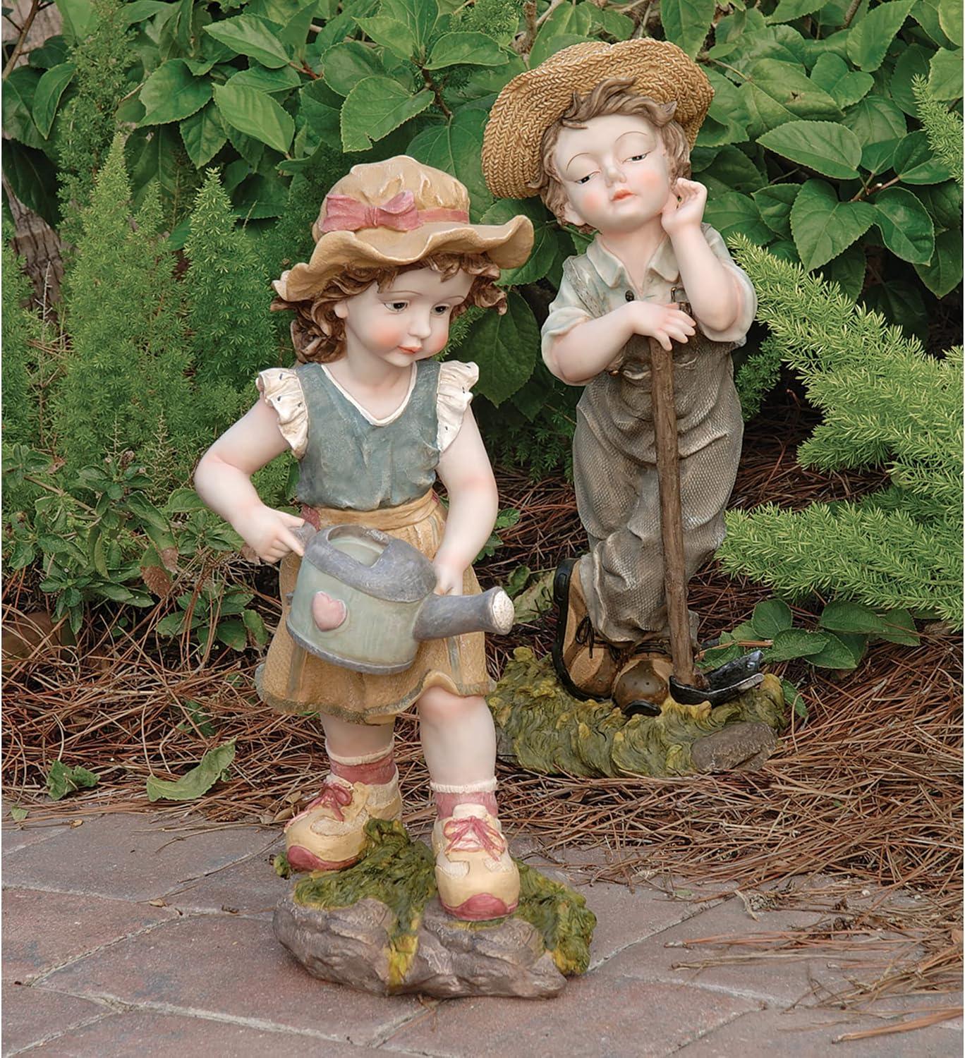 Design Toscano 2 Piece Fanny and Frank Farmer Statue Set