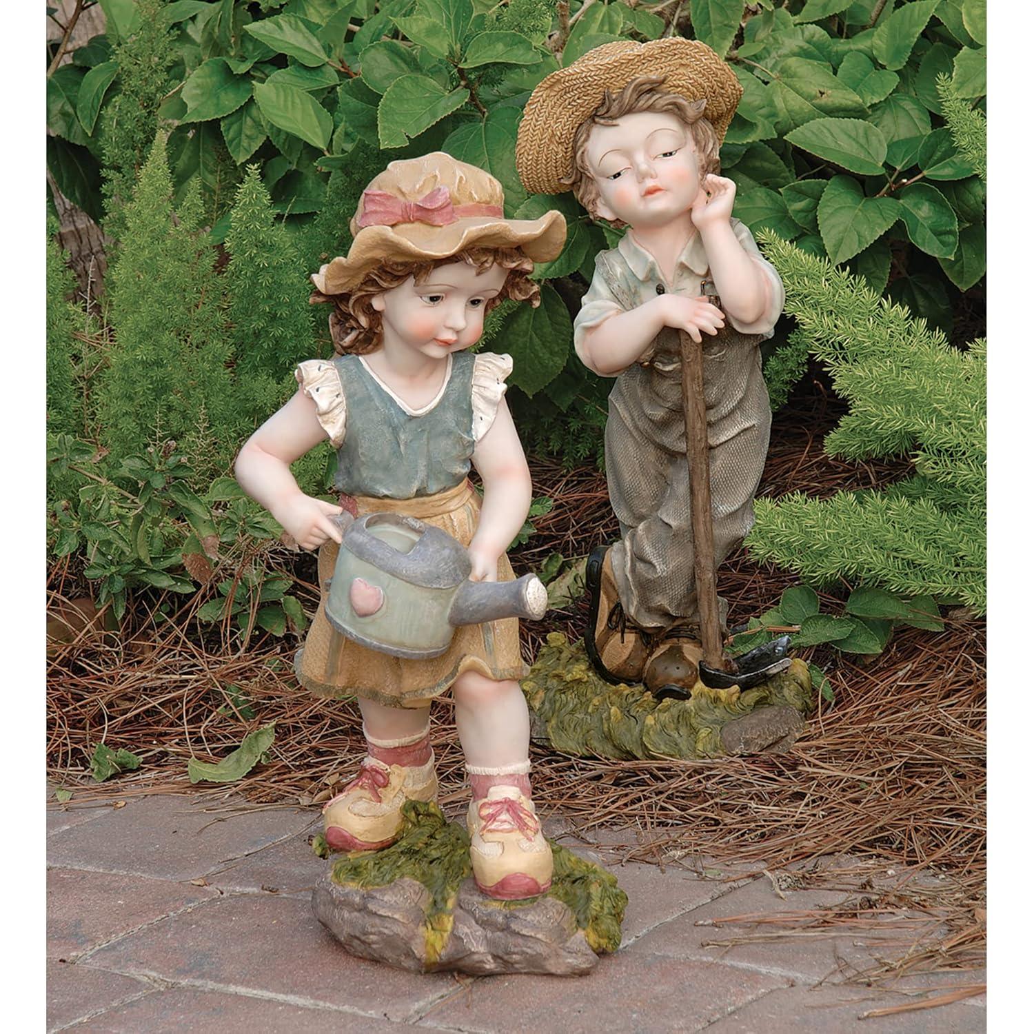 Design Toscano 2 Piece Fanny and Frank Farmer Statue Set
