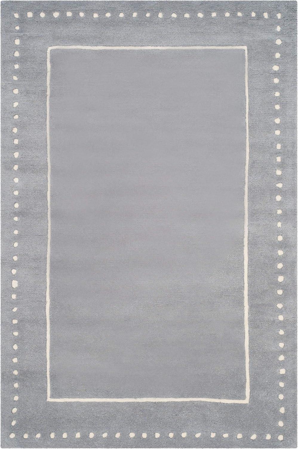 Bella BEL151 Hand Tufted Area Rug - Silver/Ivory - 6'x9' - Safavieh.