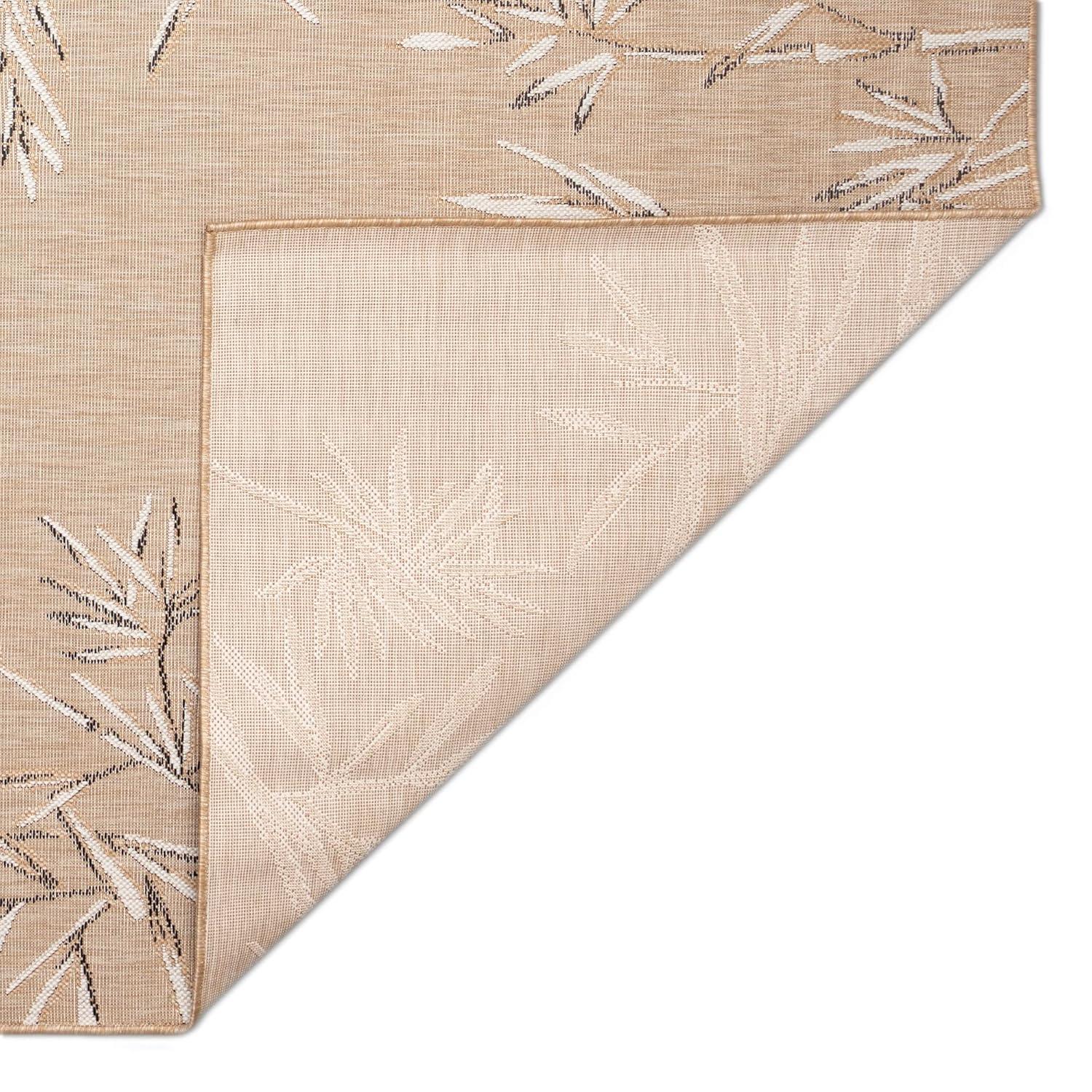 Liora Manne Carmel Bamboo Border Indoor/Outdoor Rug Sand 6'6" x 9'4"