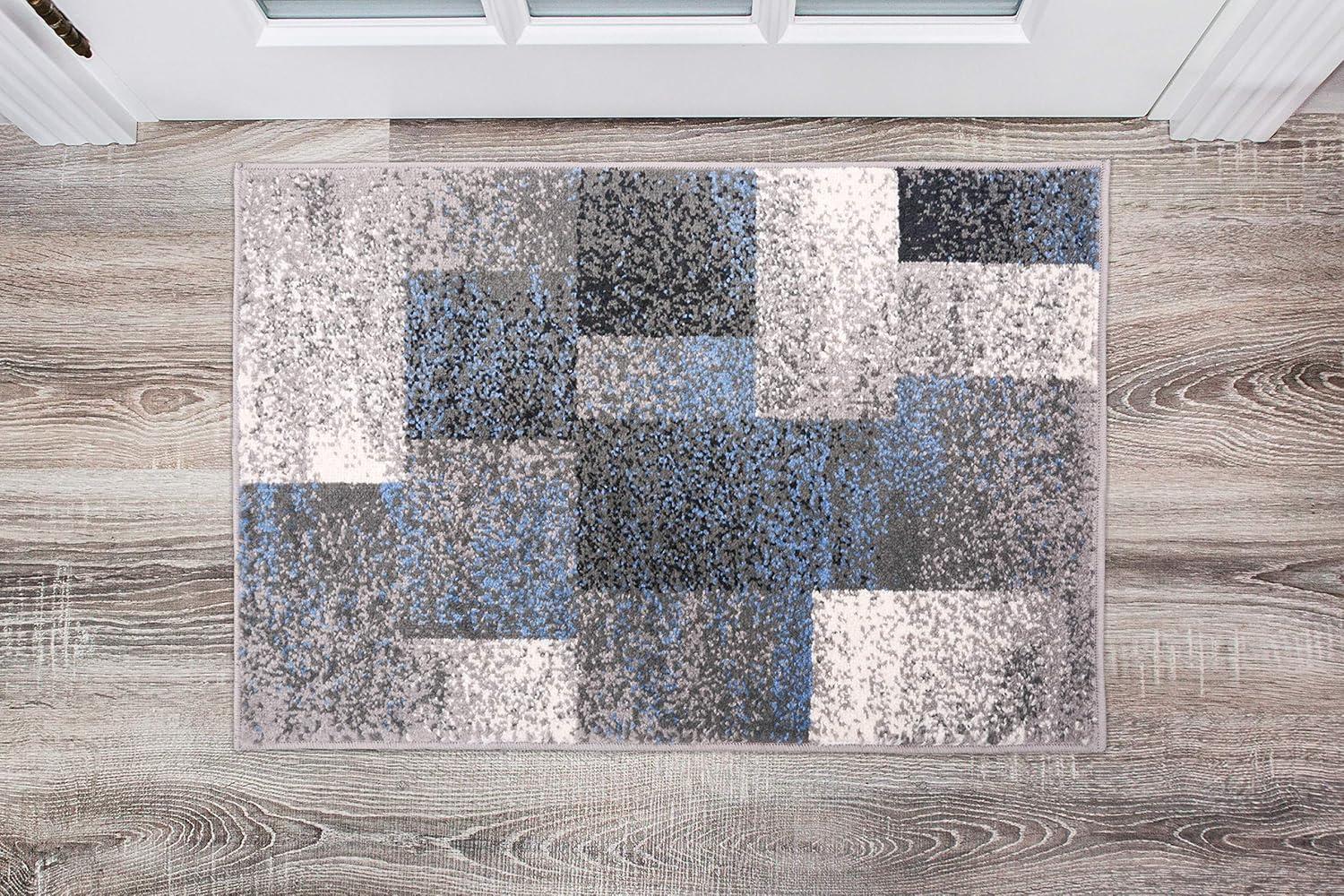 World Rug Gallery Contemporary Modern Geometric Boxes Area Rug