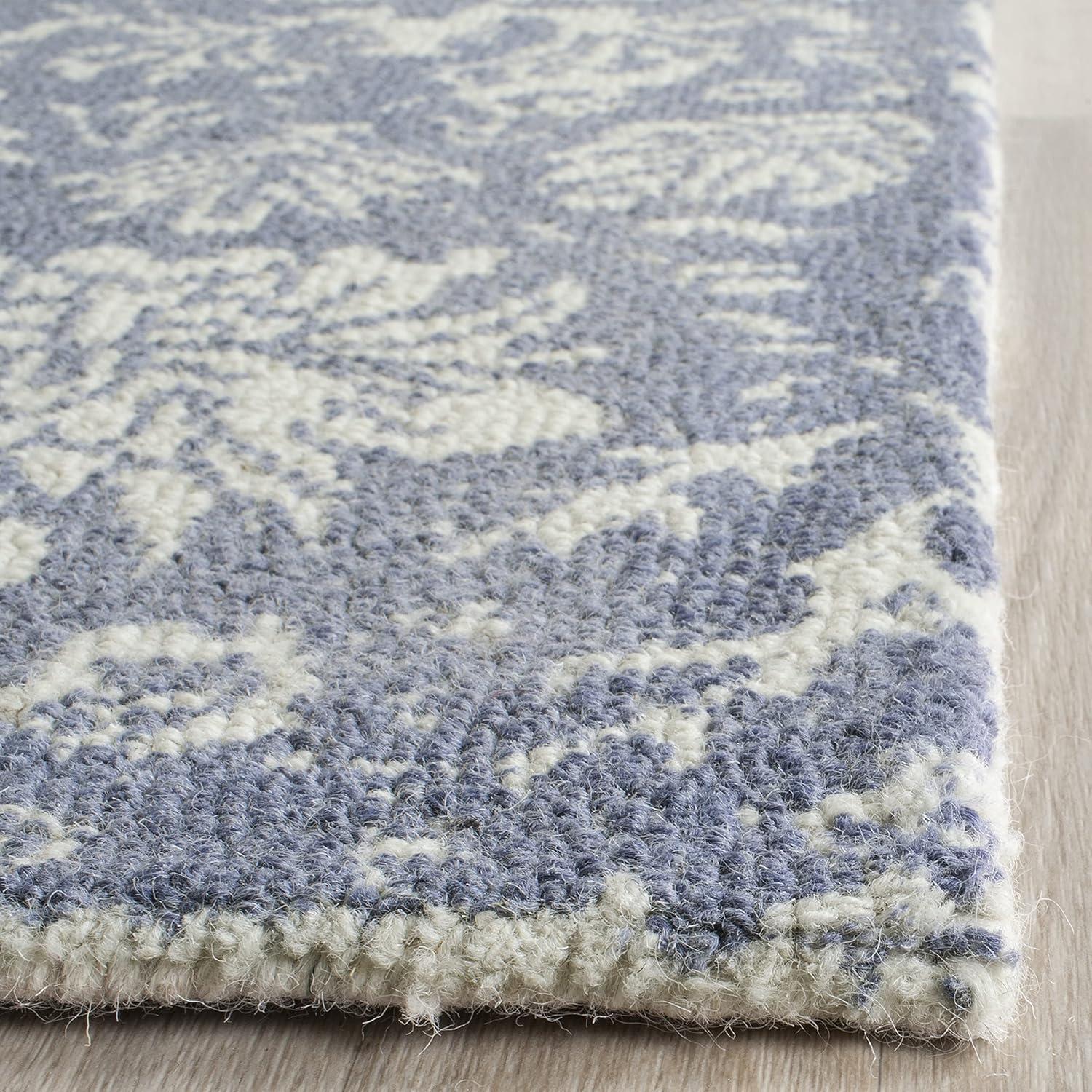 Restoration Vintage RVT104 Hand Tufted Indoor Accent Rug - 2'x3' - Ivory/Blue - Safavieh