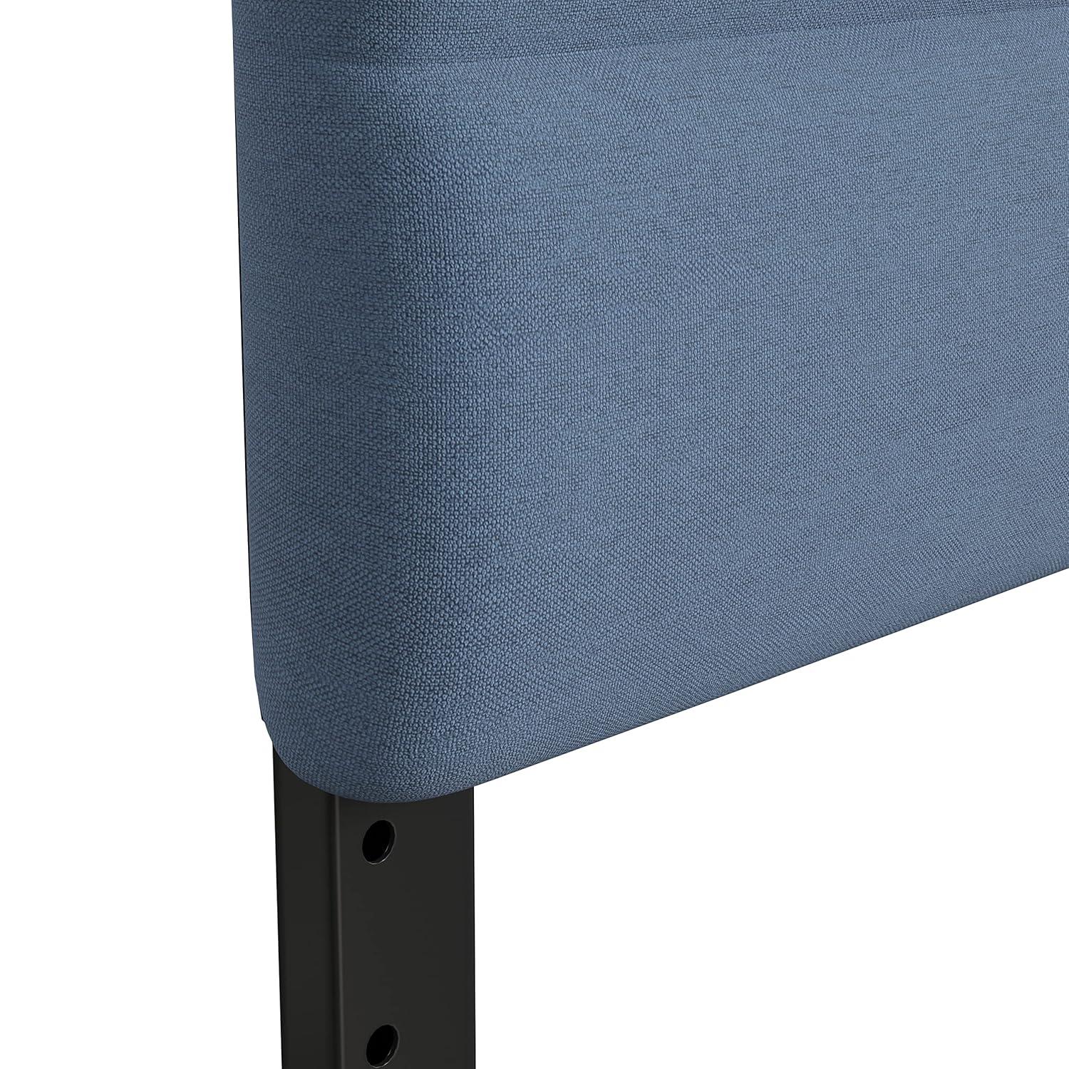 Flash Furniture Paxton Twin Channel Stitched Fabric Upholstered Headboard, Adjustable Height from  44.5" to 57.25" - Blue