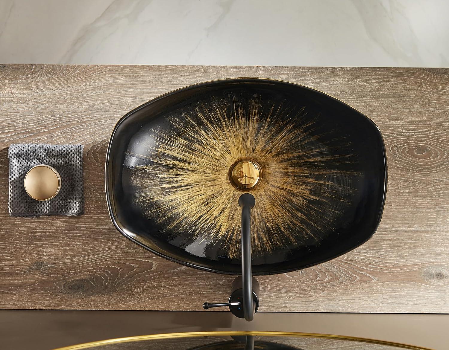 MEJE MEJE 15.88'' Ceramic Oval Bathroom Sink MJ-MPE-602WG-FY1