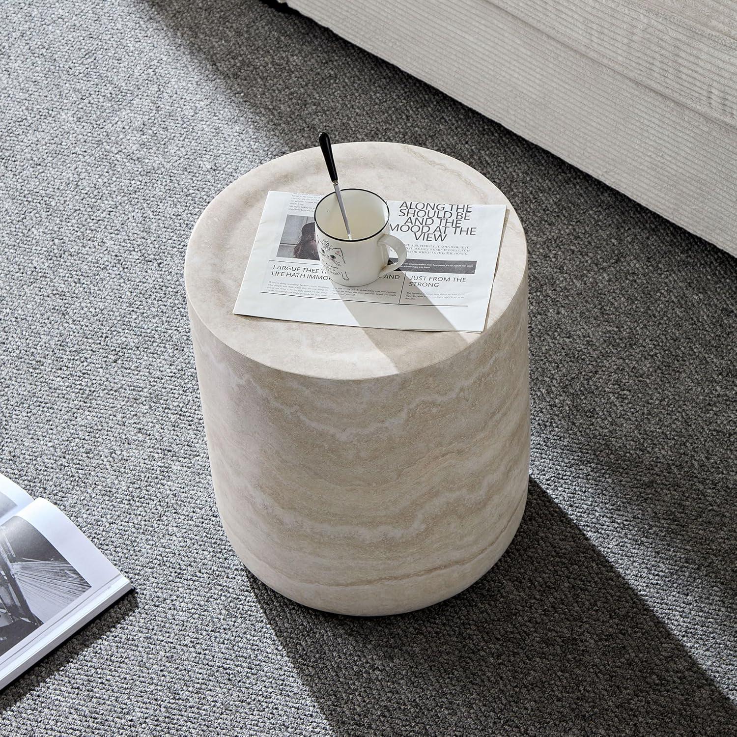 WILLIAMSPACE Nesting Coffee Table Set of 2, Matte Orange Round Wooden Coffee Tables, Modern Luxury Side Tables Accent End Table for Living Room Apartment, 23.62"*23.62"*15.75"H (Orange,Round)