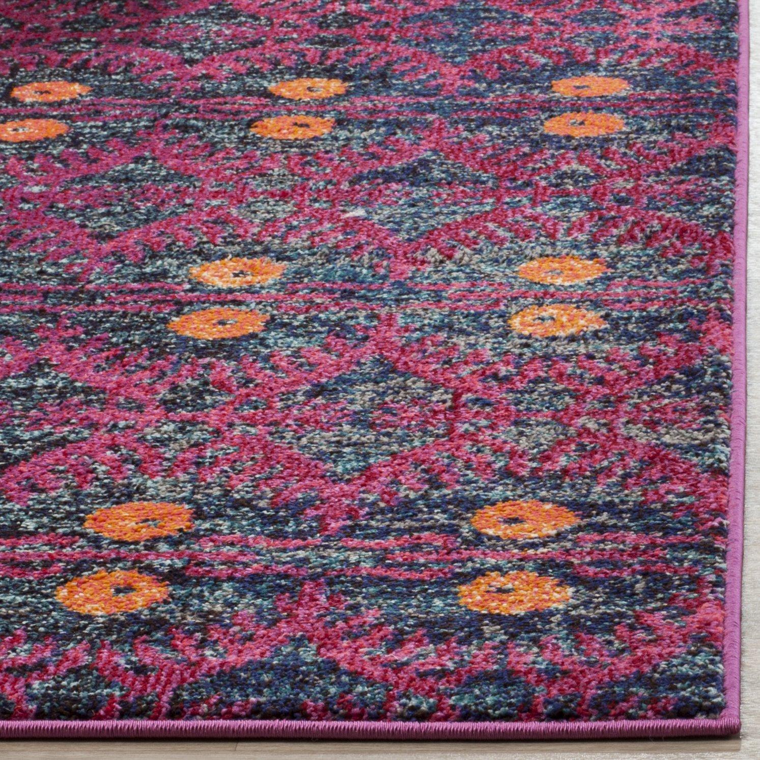 Monaco MNC213 Power Loomed Indoor Area Rug - Pink/Multi - 8'9"x11'9" - Safavieh.