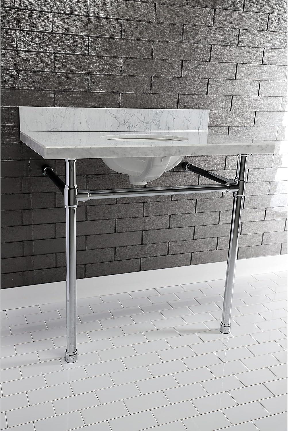 Kingston Brass Dreyfuss Stainless Steel Console Sink Legs