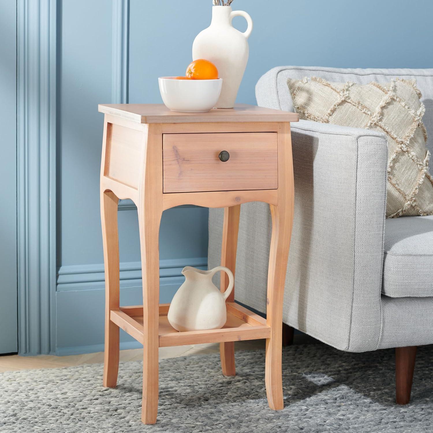 Thelma End Table - AMH6619C - Honey Natural - Safavieh Couture