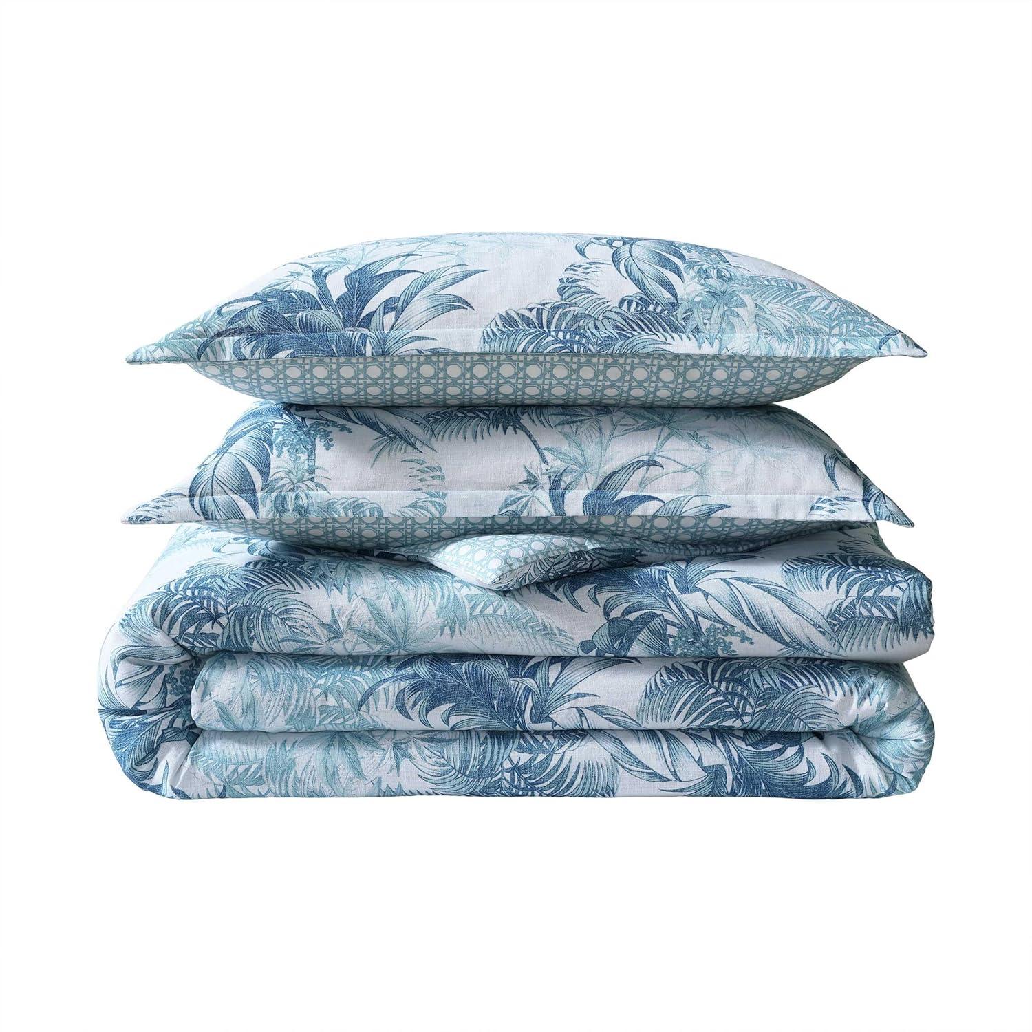 Tommy Bahama Home Tommy Bahama Legacy Palms Cotton Reversible Blue Comforter Set