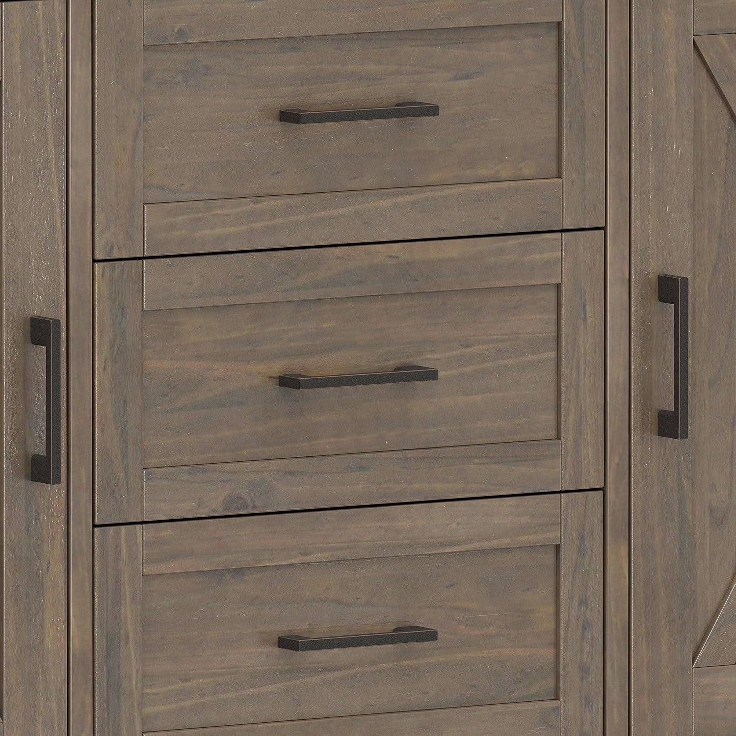 Simpli Home Ela 54"W Solid Wood Sideboard Buffet with 6 Drawers and 2 Storage Cabinets