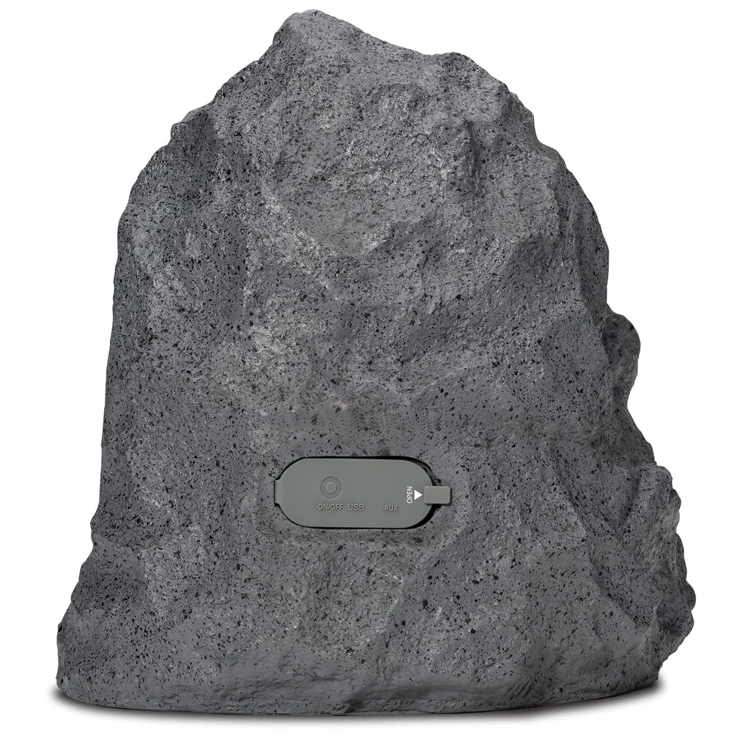 iLive ISBW422G Outdoor Bluetooth 20 Watts Power Rock Speakers with 2 USB charging cable, Gray