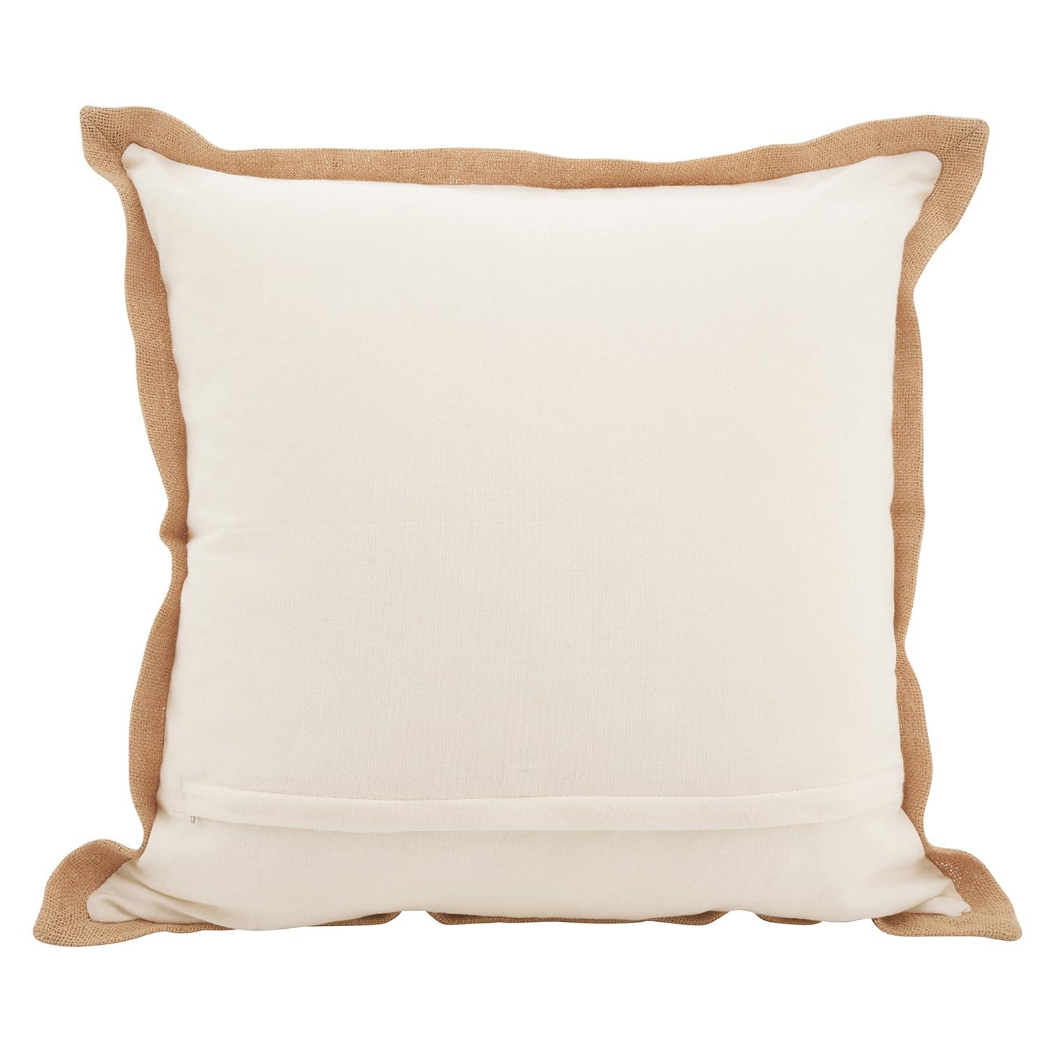 Saro Neptunian Collection Embroidered Cotton Throw Pillow