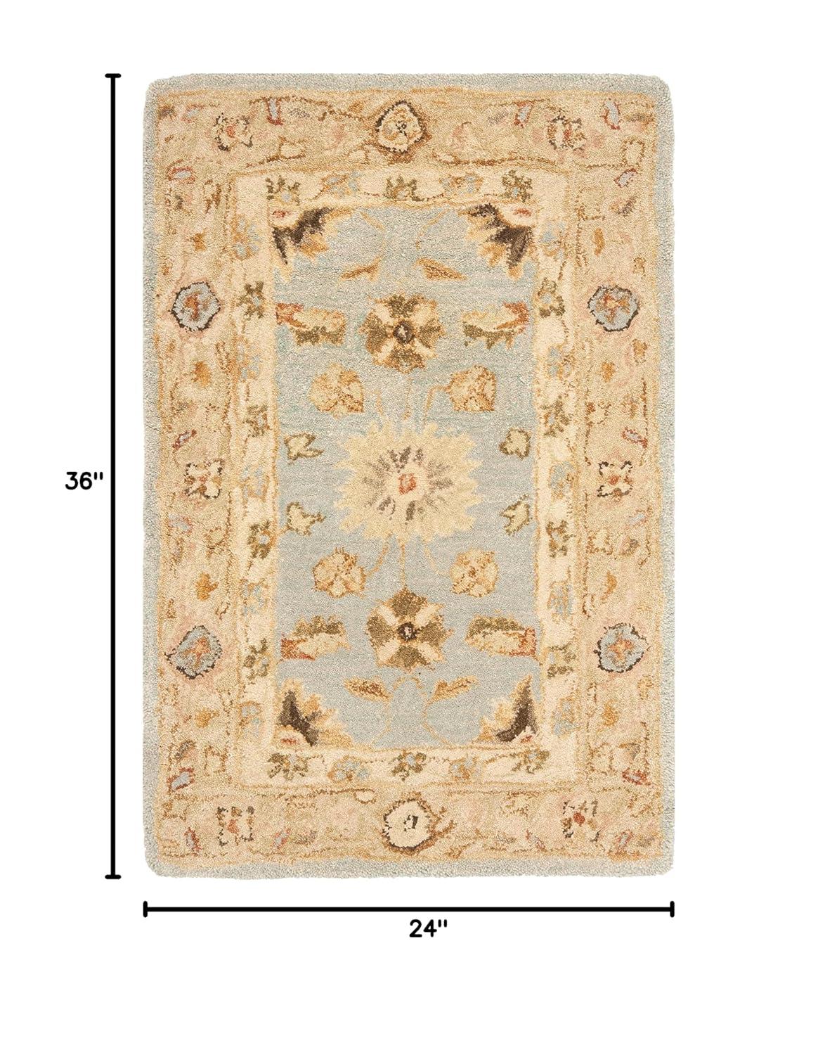 Anatolia AN556 Hand Tufted Indoor Accent Rug - Light Blue/Sage - 2'x3' - Safavieh