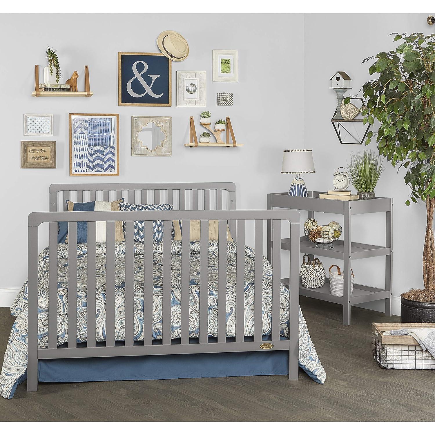 Dream On Me Ridgefield 5 In 1 Convertible crib, Storm Grey