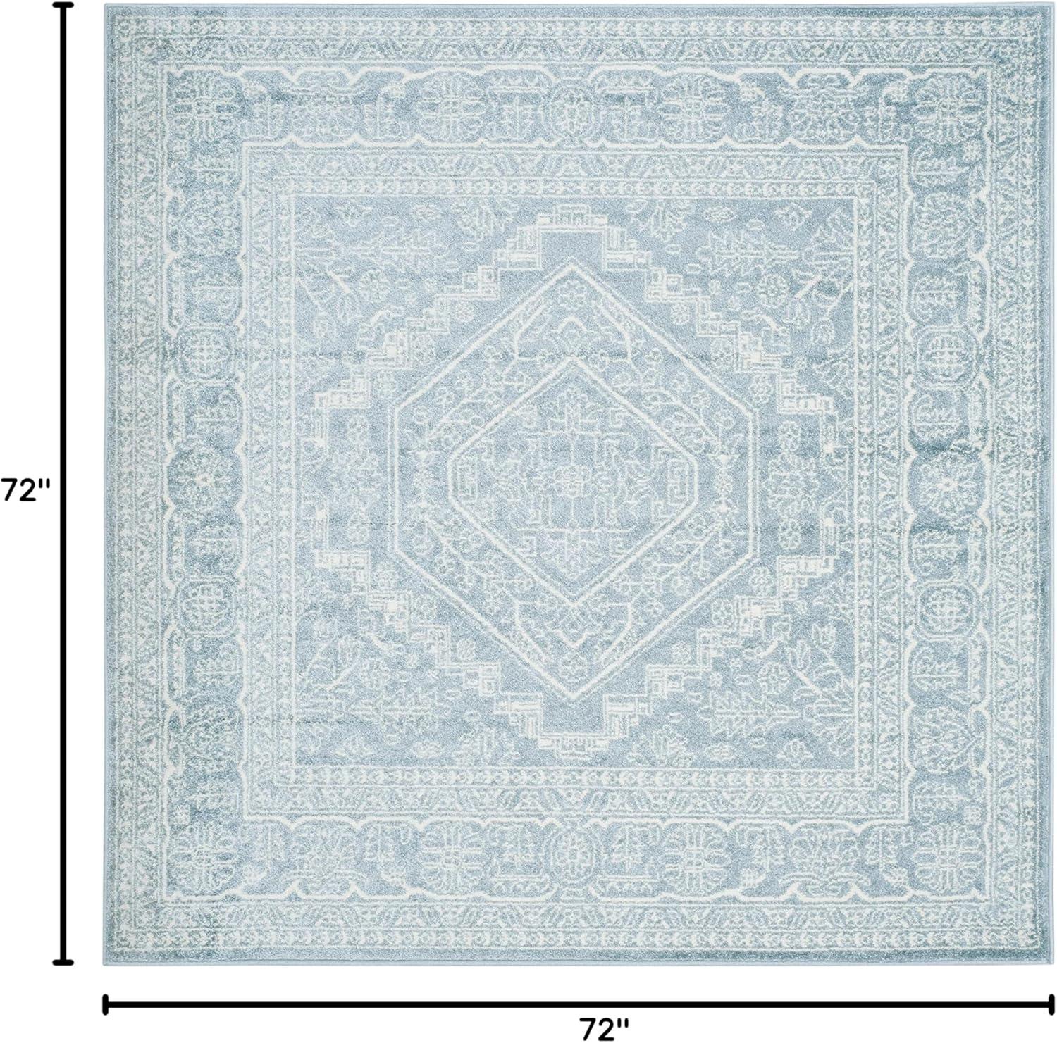 Adirondack ADR108 Power Loomed Area Rug - Slate/Ivory - 6'x6' - Safavieh.