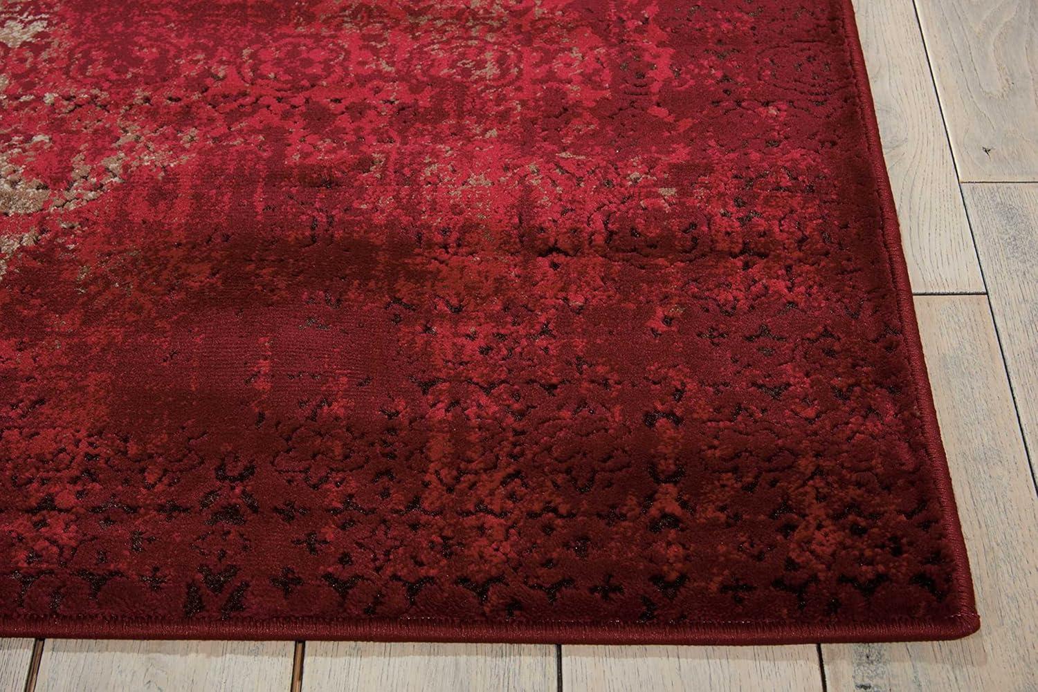 Nourison Karma KRM01 Red Area Rug 3'9" x 5'9"