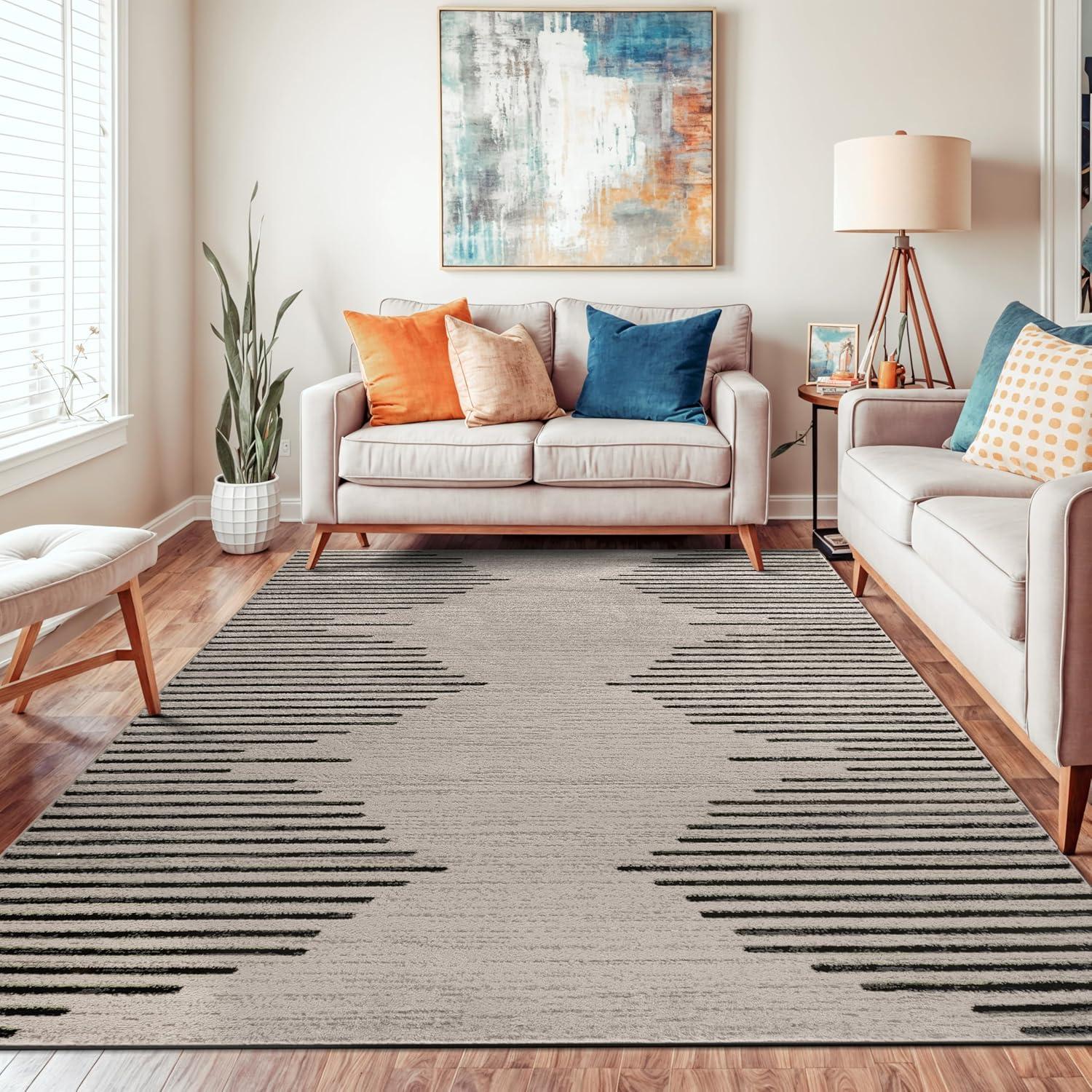 World Rug Gallery Bohemian Stripe Area Rug