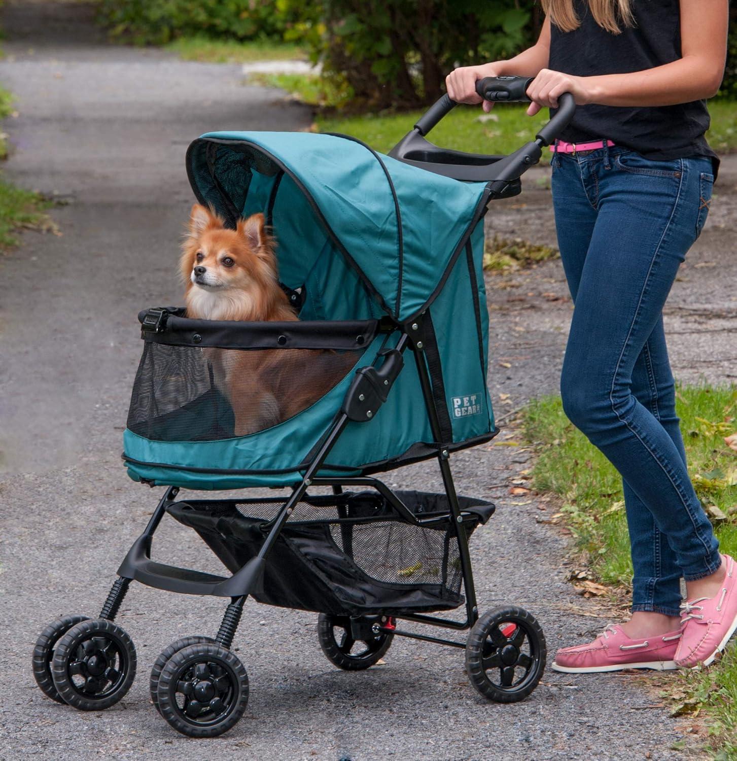 Emerald No-Zip Pet Stroller with Panoramic View