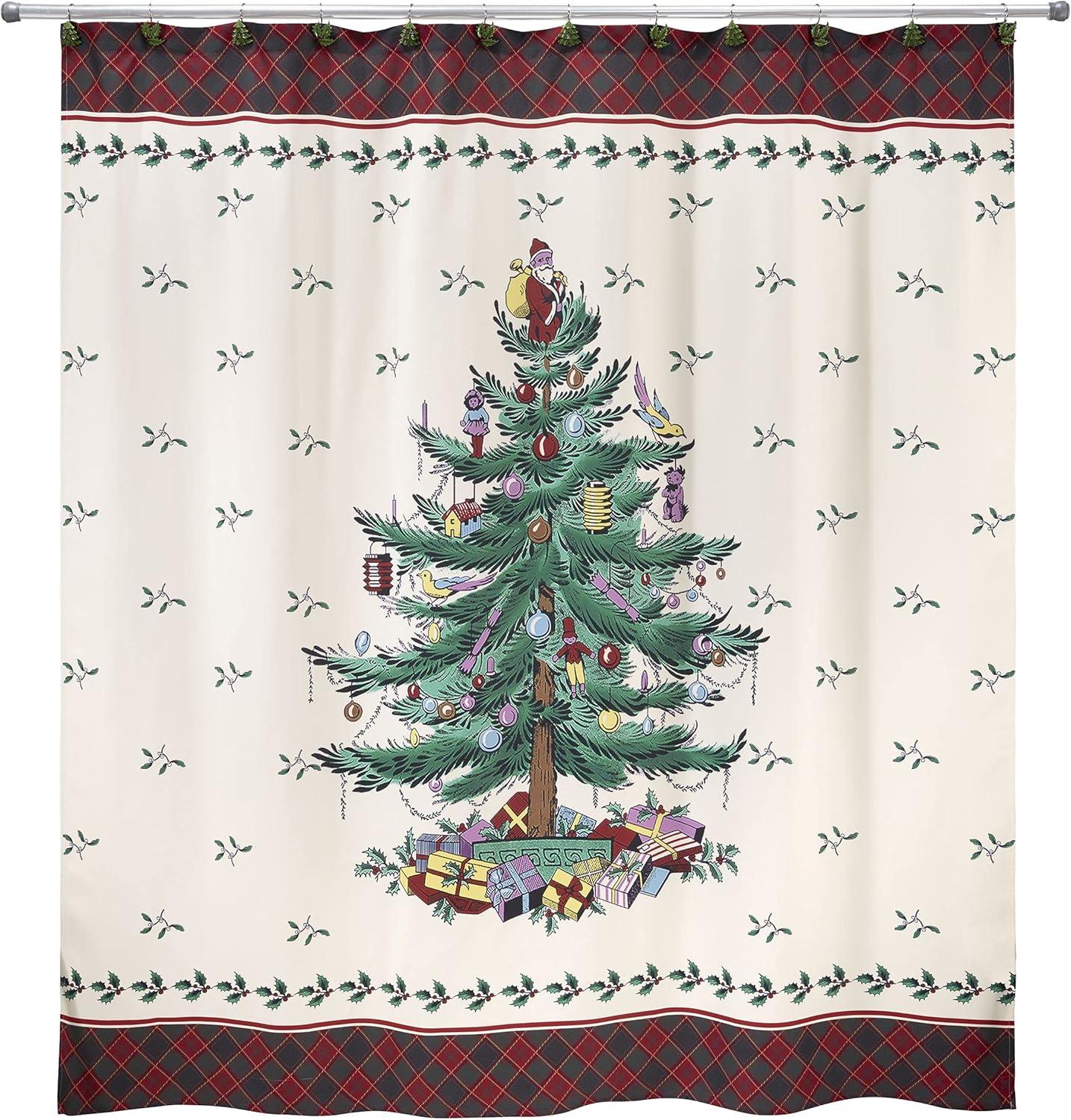 Spode® Christmas Tree Tartan Shower Curtain