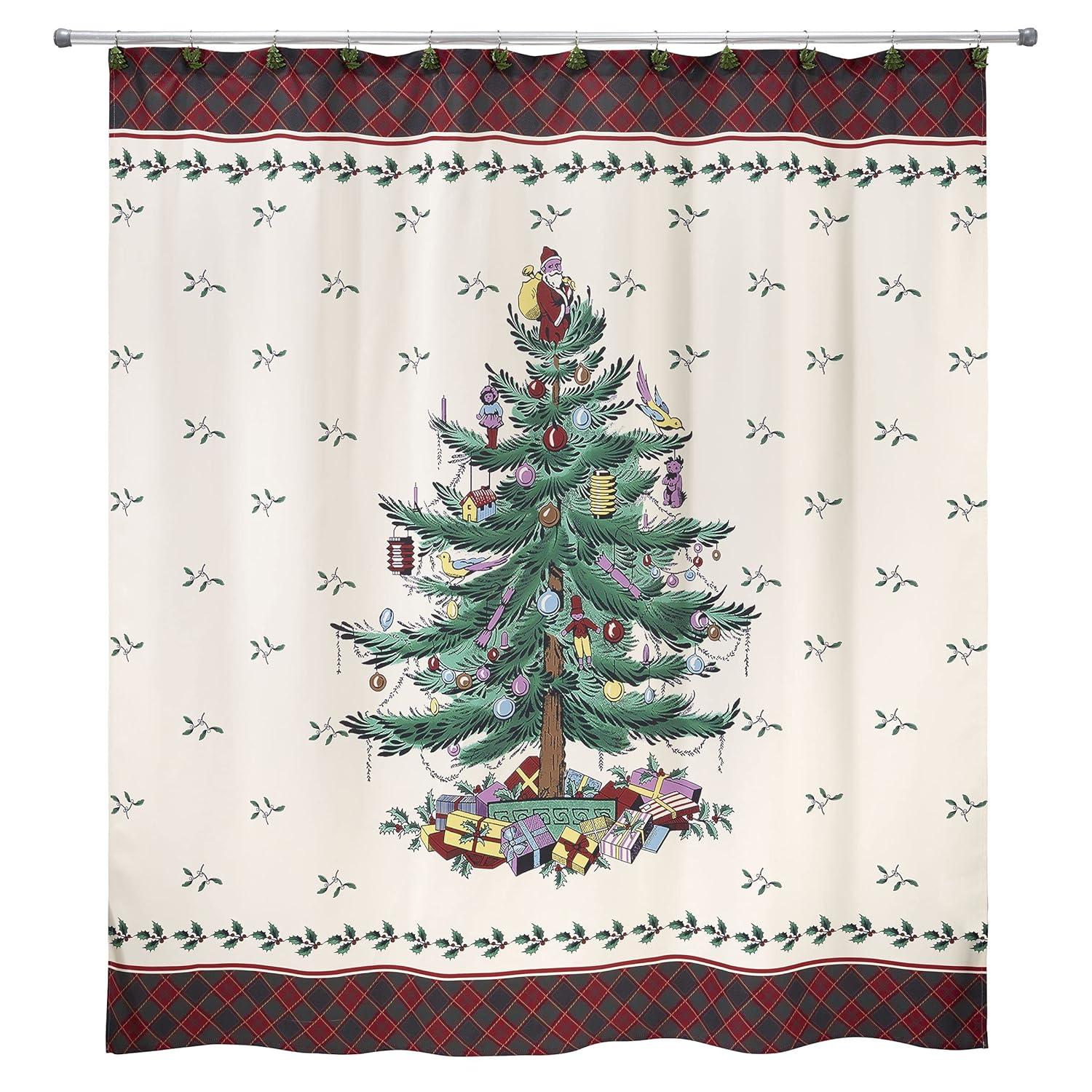 Spode® Christmas Tree Tartan Shower Curtain