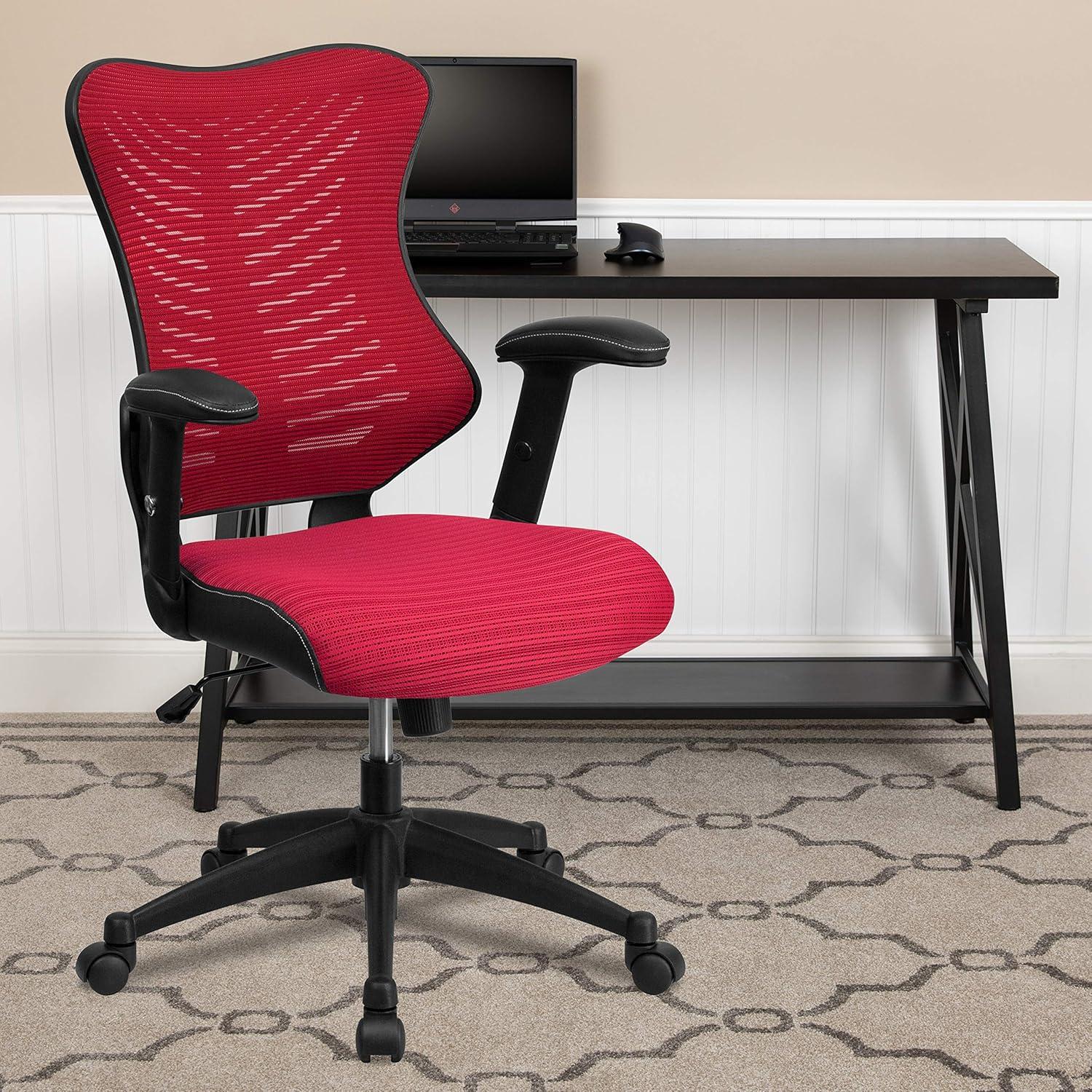 Flash Furniture High Back Designer Mesh Executive Swivel Ergonomic Office Chair with Adjustable Arms