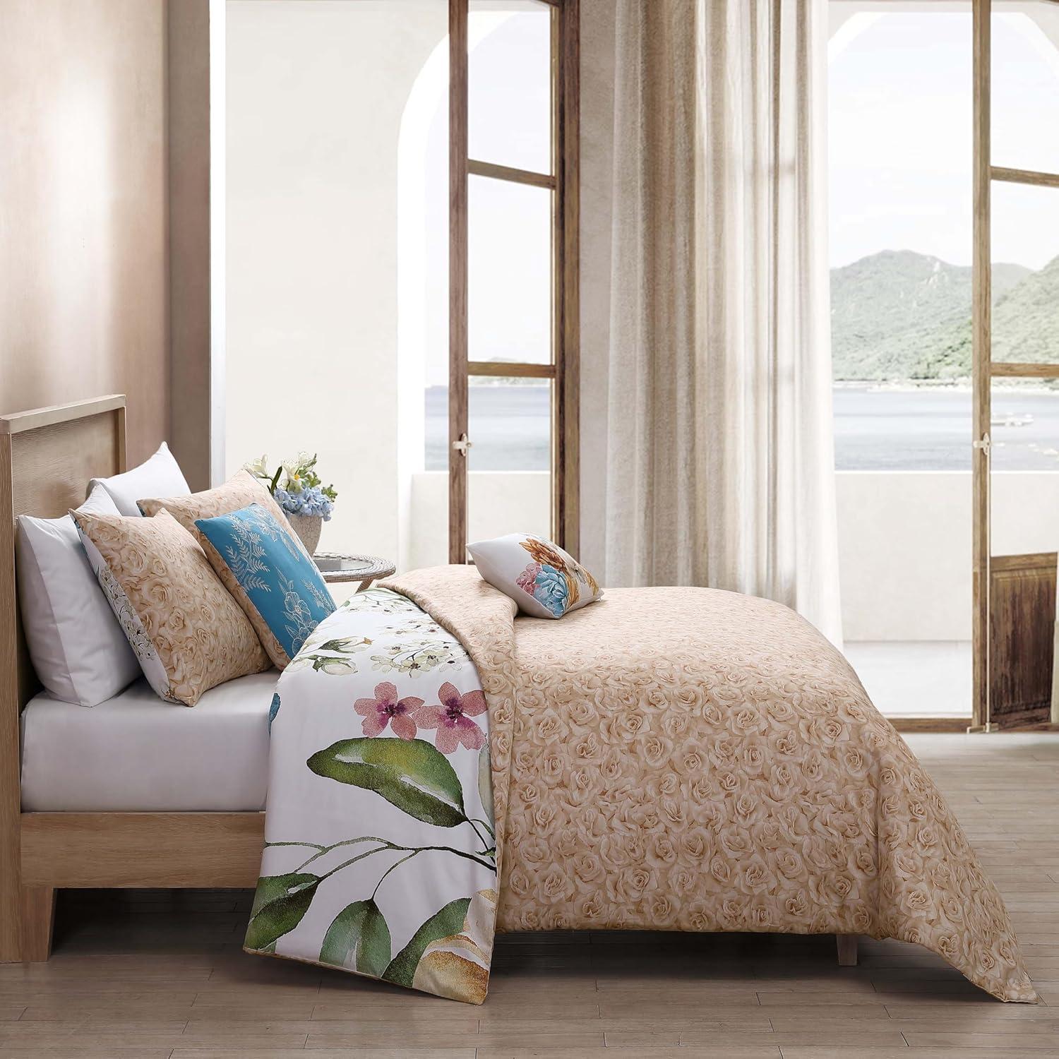 BeBeJan Bebejan Maia 100% Cotton Sateen 5 Piece Reversible Comforter Set