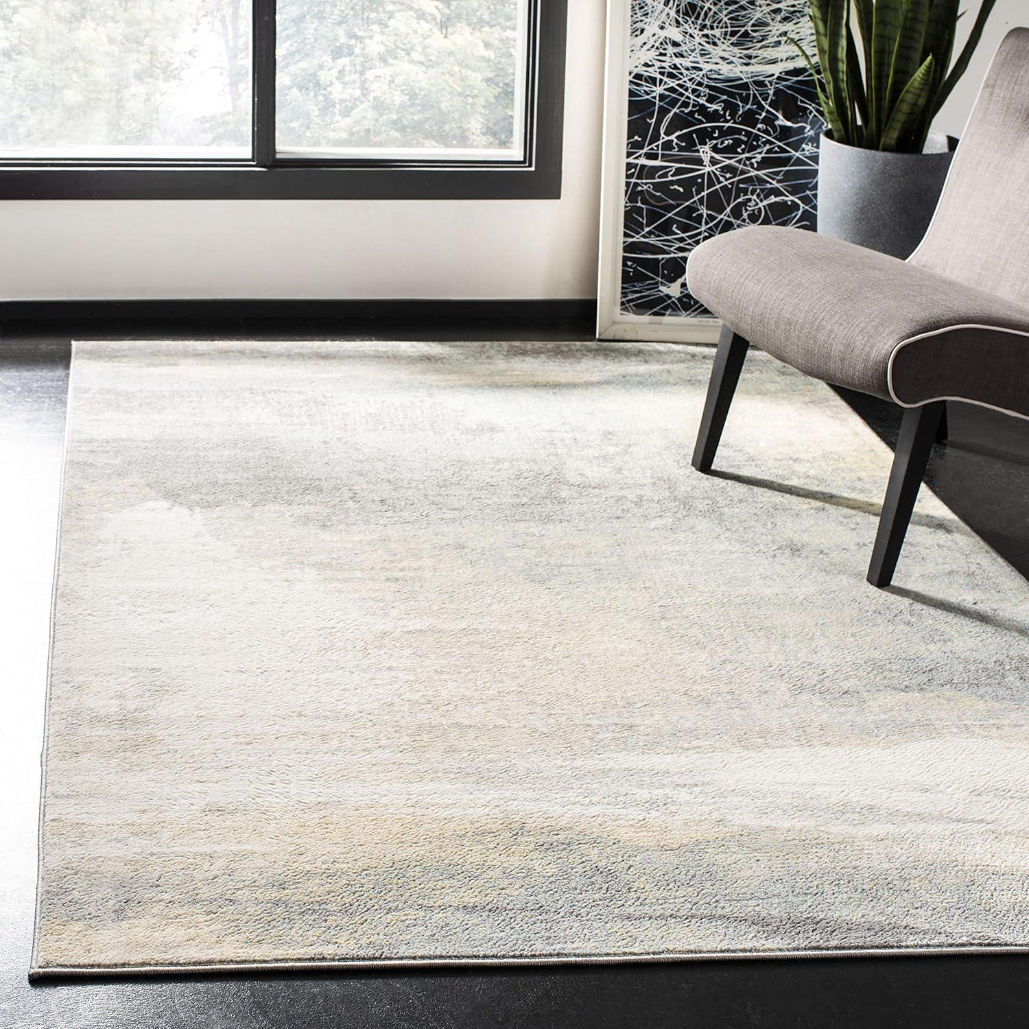 Jasper JSP114 Power Loomed Area Rug - Grey/Gold - 4'x6' - Safavieh.