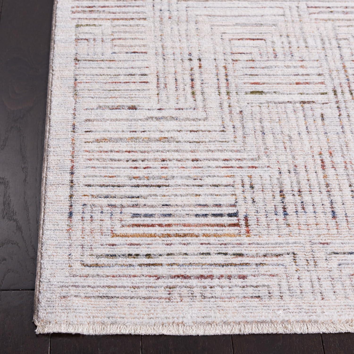 Harlow HAR105 Power Loomed Area Rug - Ivory Grey/Rust - 8'x10' - Safavieh.