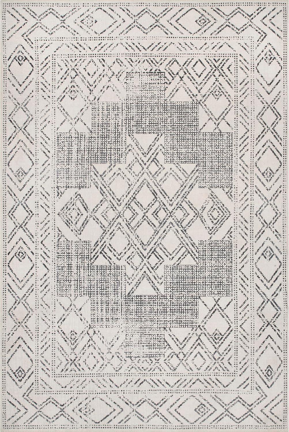 Nuloom Mia Machine Washable Geometric Medallion Indoor Area Rug